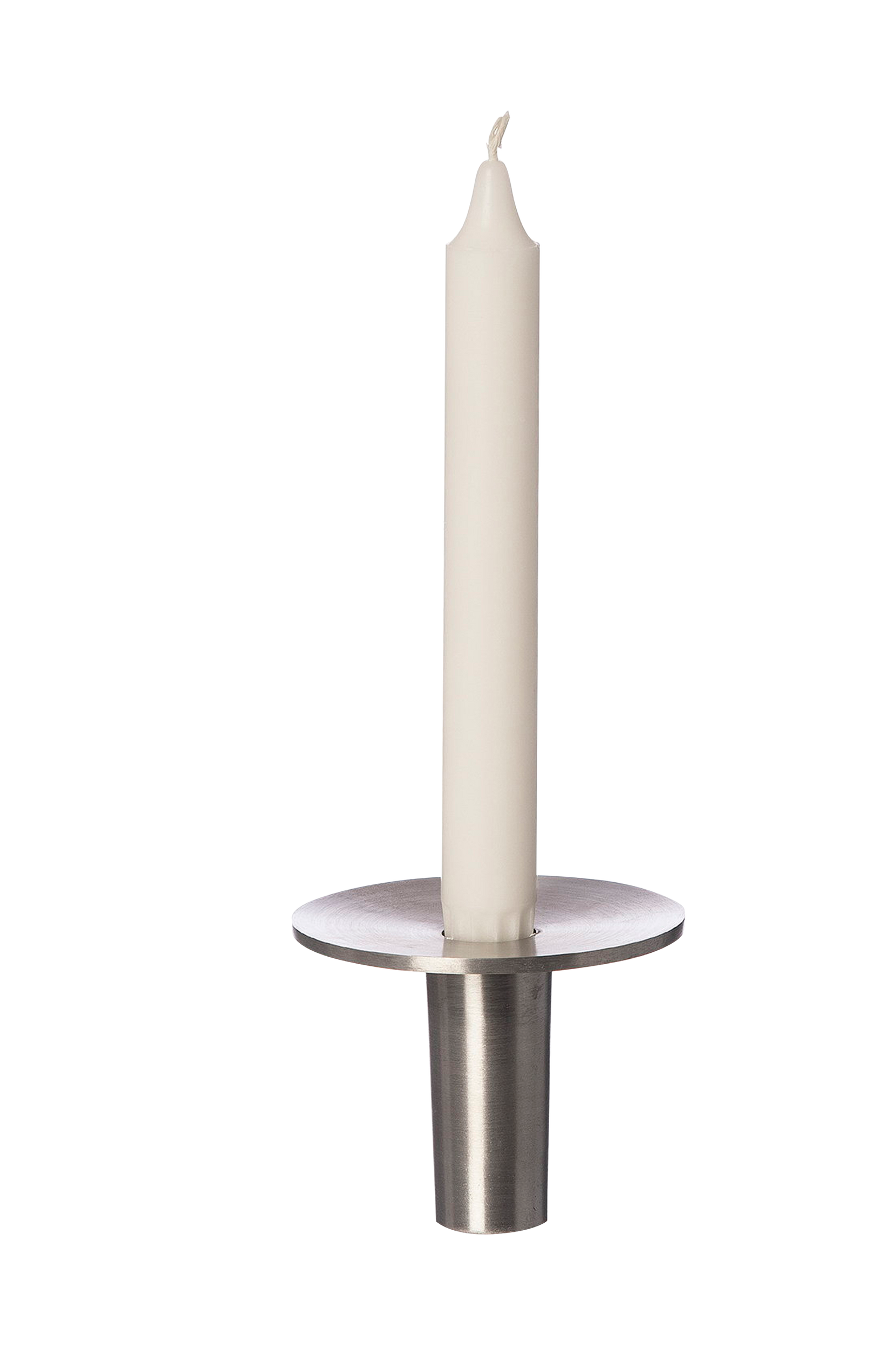 ERNST - Ljusstake i aluminium Ø 9,2 cm, h 7 cm - Silver