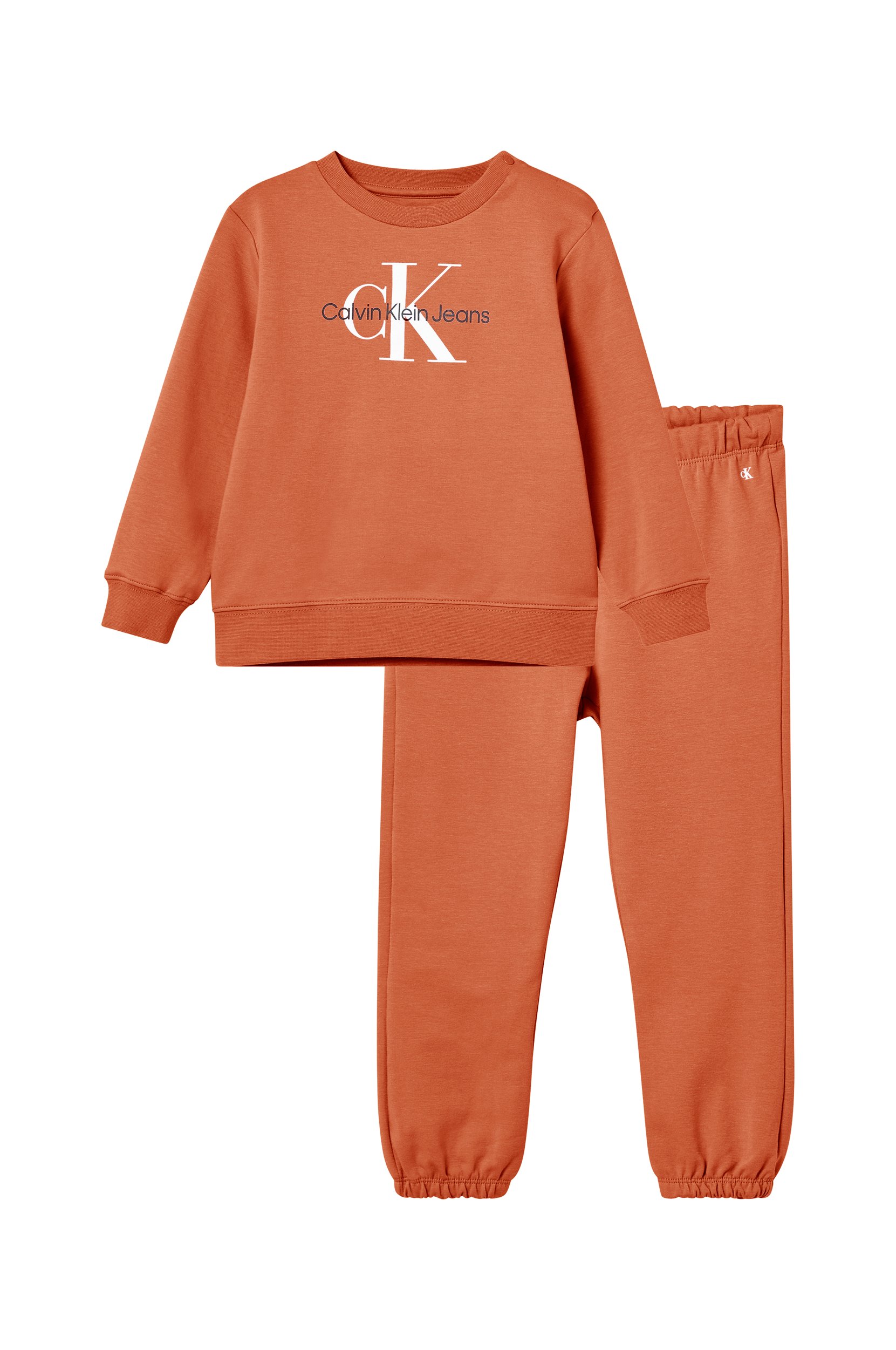 Calvin Klein - Joggingsett Monogram CN Sweatshirt Set - Brun - 98