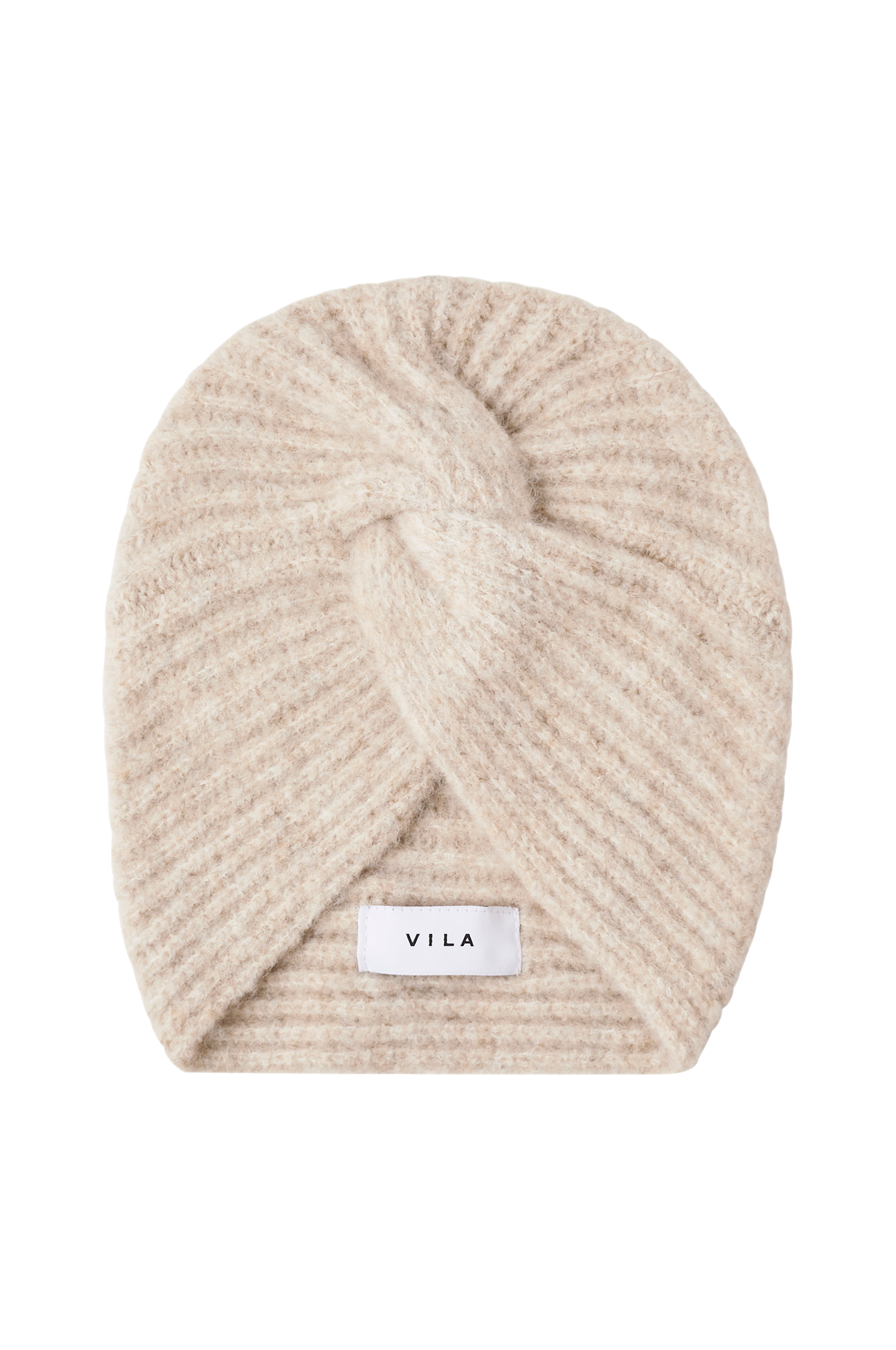 Vila - Mössa viAsta Knit Turban Hat - Beige - ONE SIZE