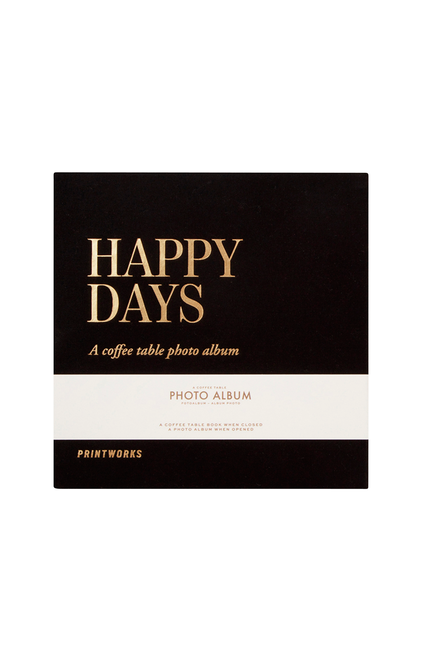 PRINTWORKS - Coffee Table Fotoalbum - Happy Days - Svart