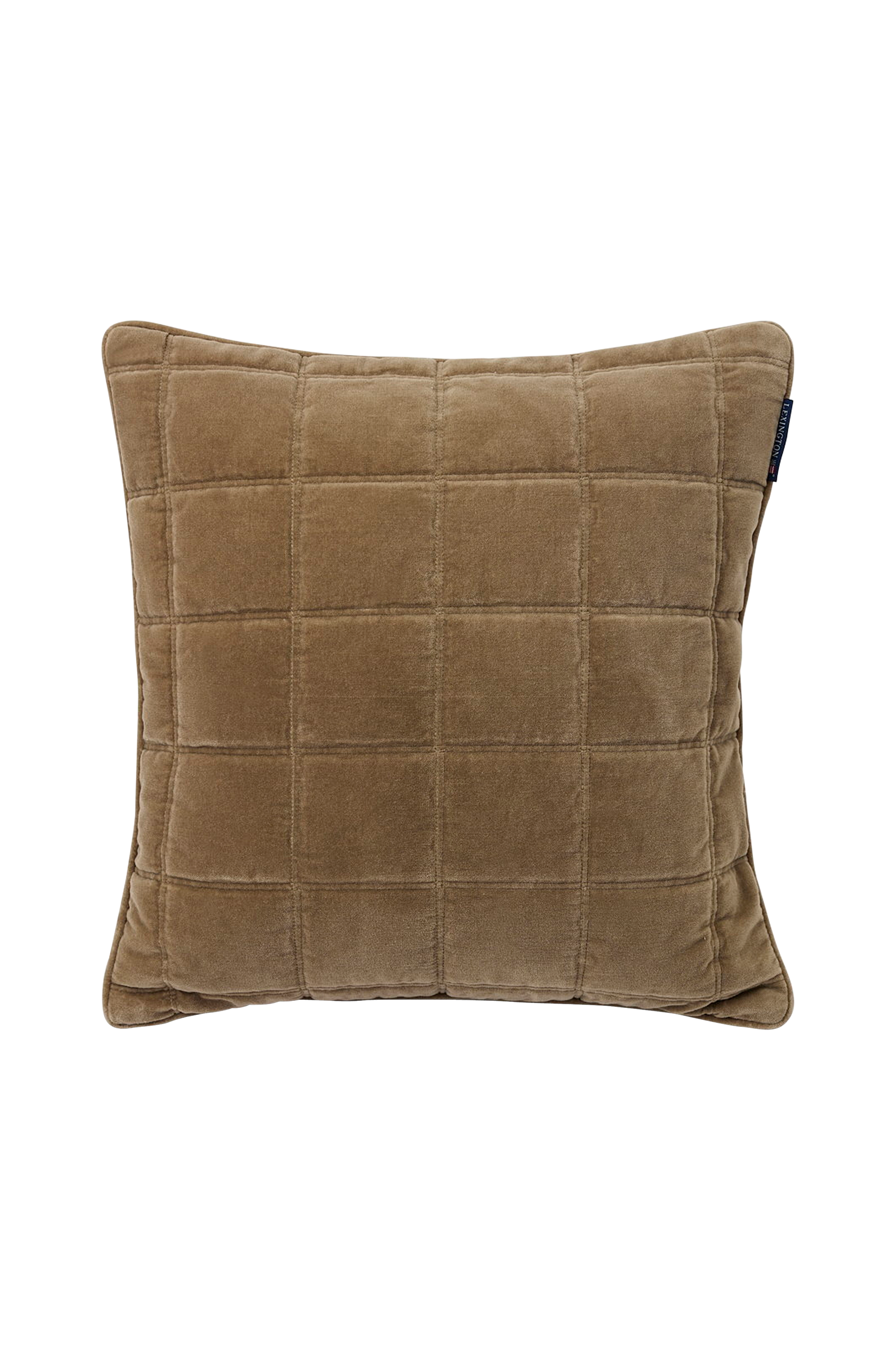 Lexington - Kuddfodral Quilted Cotton Velvet Pillow Cover - Brun - 50X50