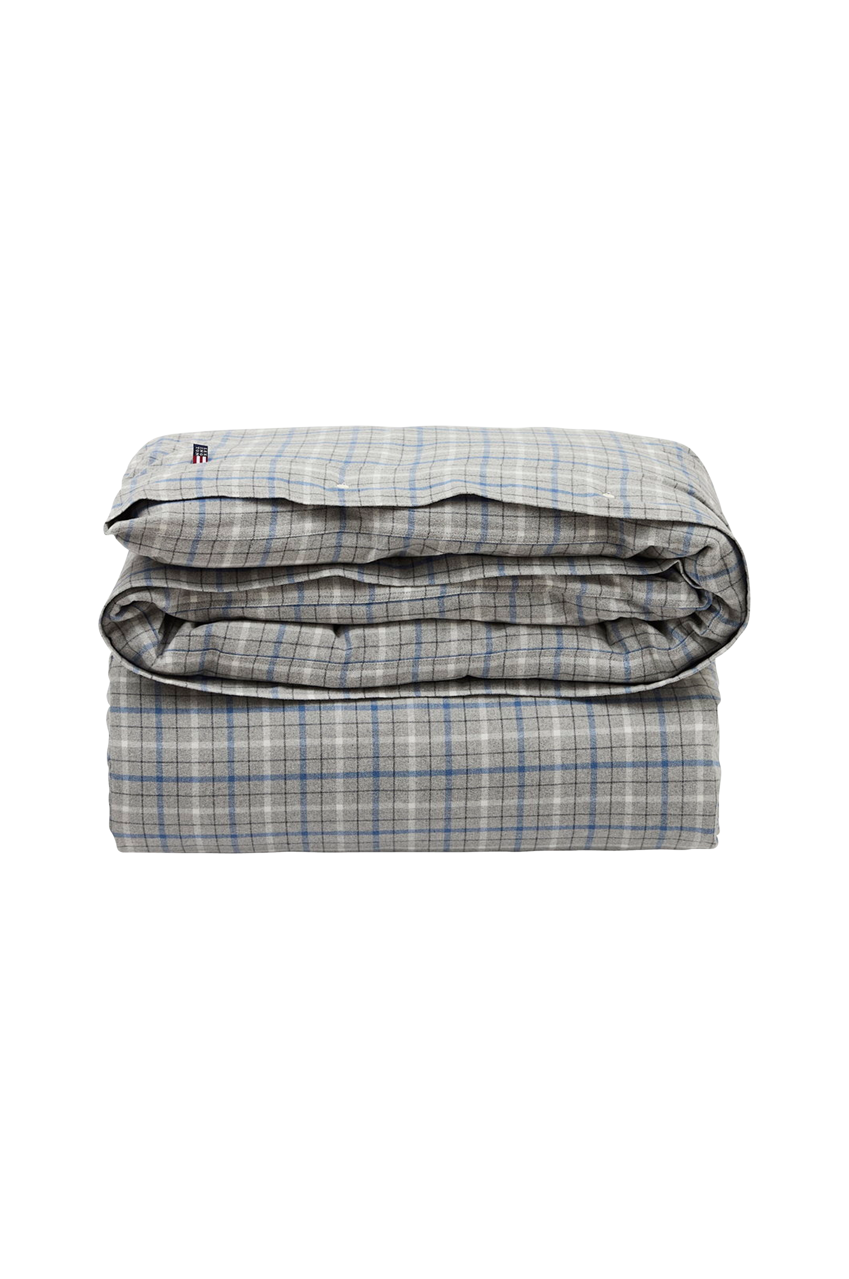 Lexington - Påslakan Checked Cotton Flannel Duvet Cover - Grå - 220X220
