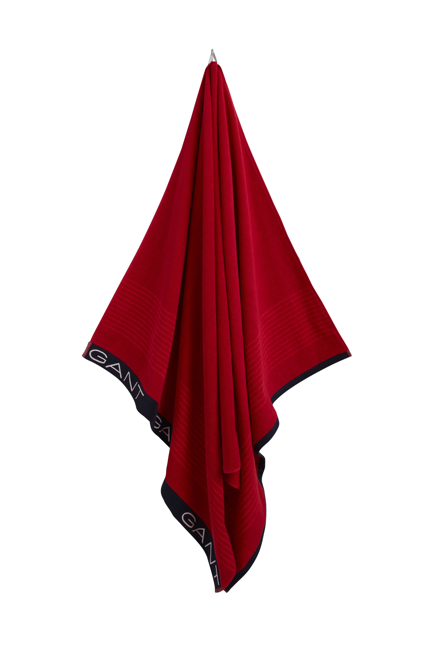 Gant - Badhandduk Tonal Stripe - Röd - 100x180