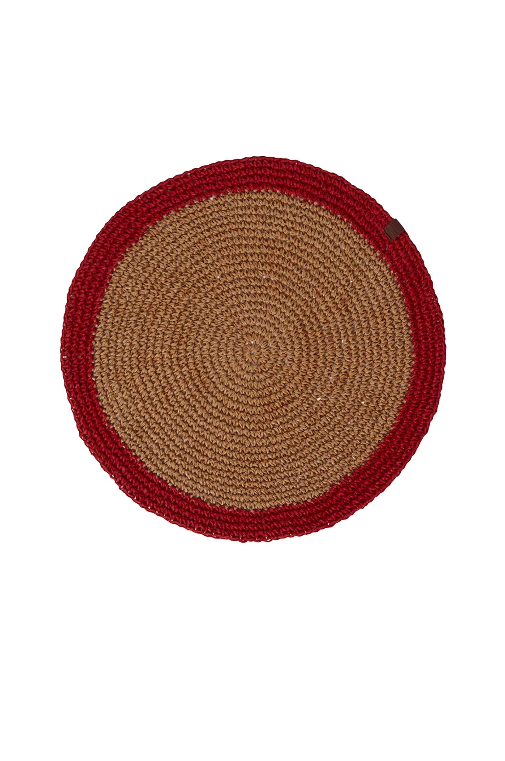 Lexington - Bordstablett Round Recycled Paper Straw Placemat Ø 38 cm - Röd