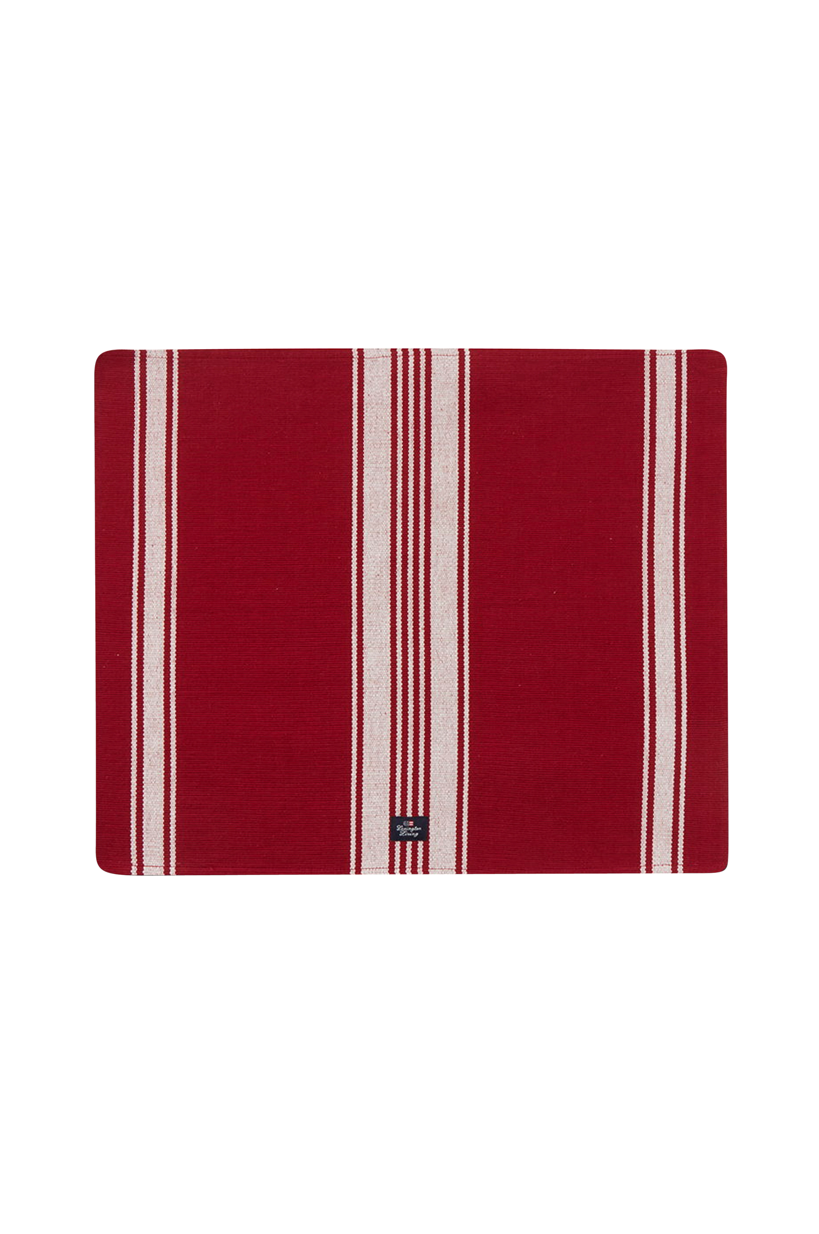 Lexington - Bordstablett Organic Cotton Rib Placemat with Stripes - Röd - 40X50