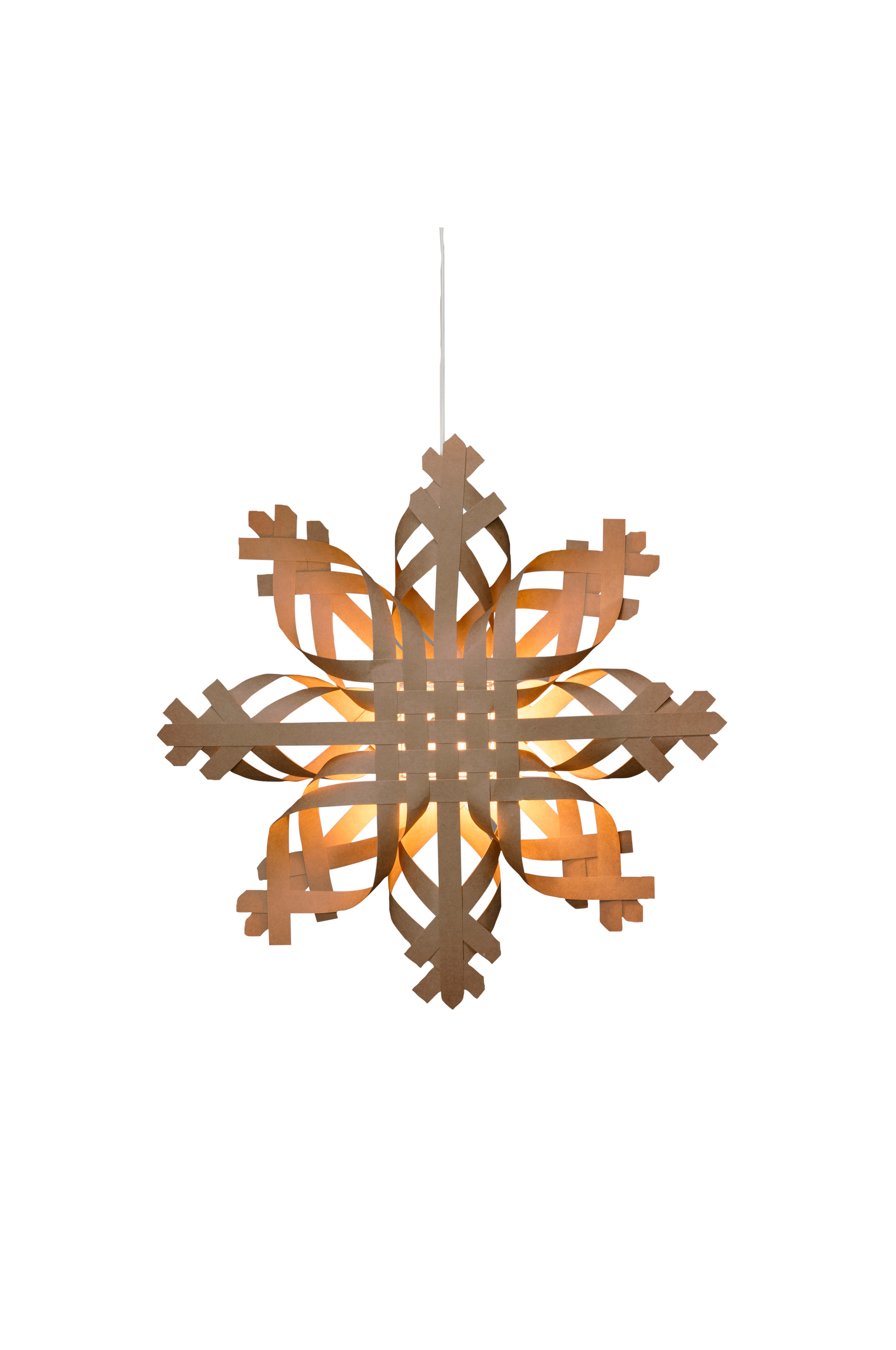 Konstsmide - Pappersstjärna 50 cm - Brun