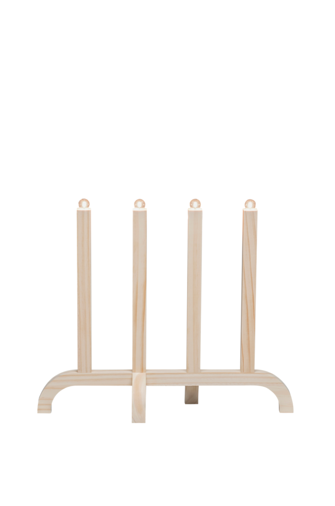 Konstsmide Elljusstake 4 ljus trä 42cm