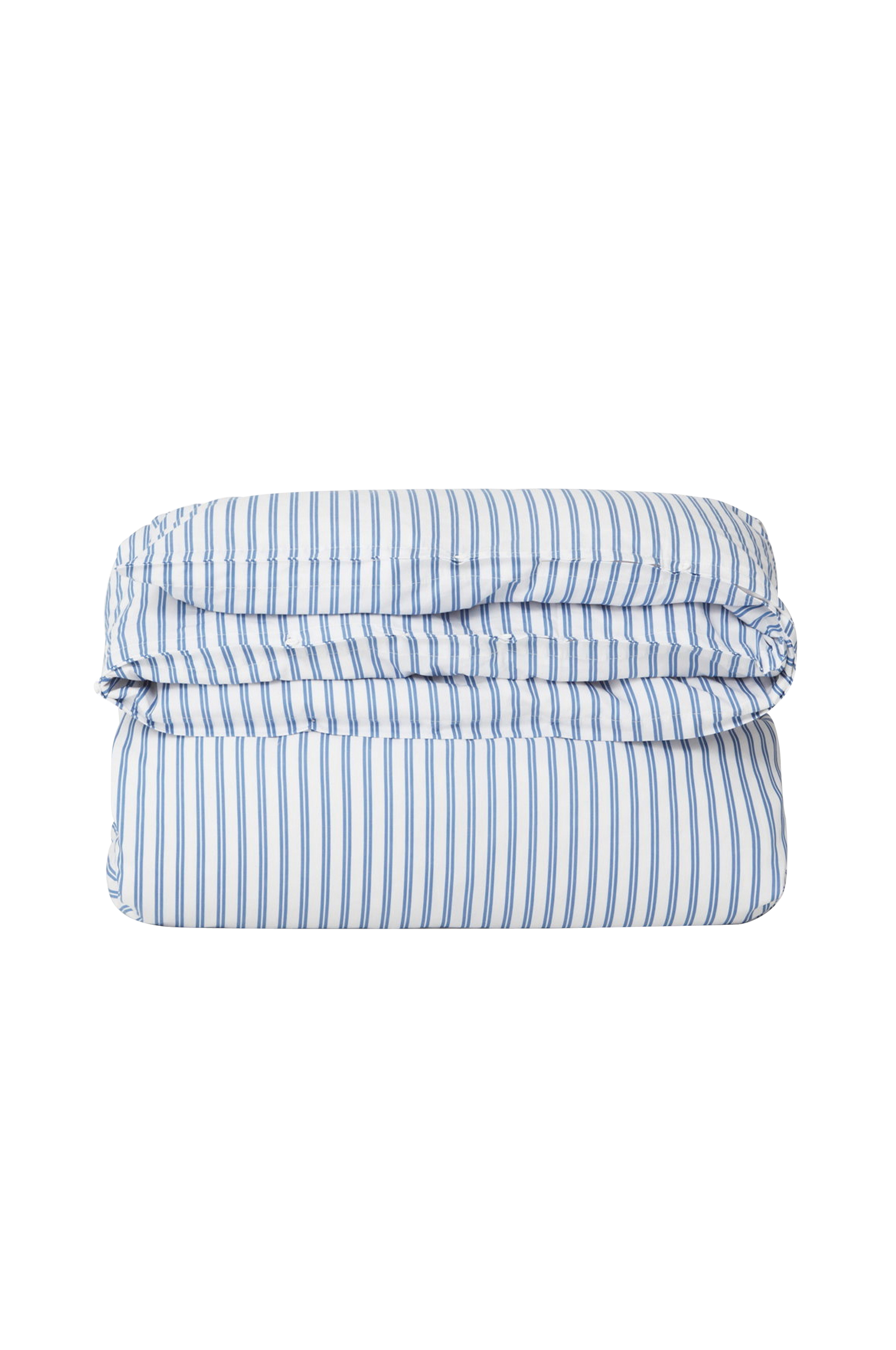Lexington - Påslakan Striped Cotton Poplin Duvet Cover - Blå - 150X210