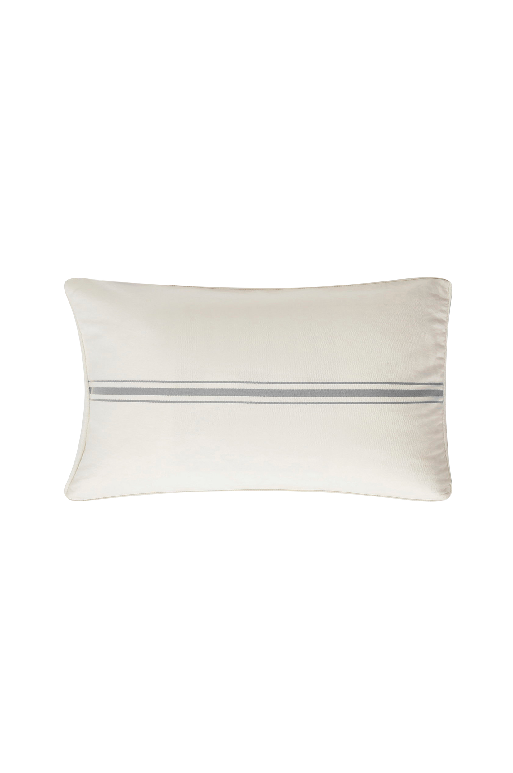 Lexington - Kudde Small Center Striped Organic Cotton Twill Pillow - Vit - 30X50