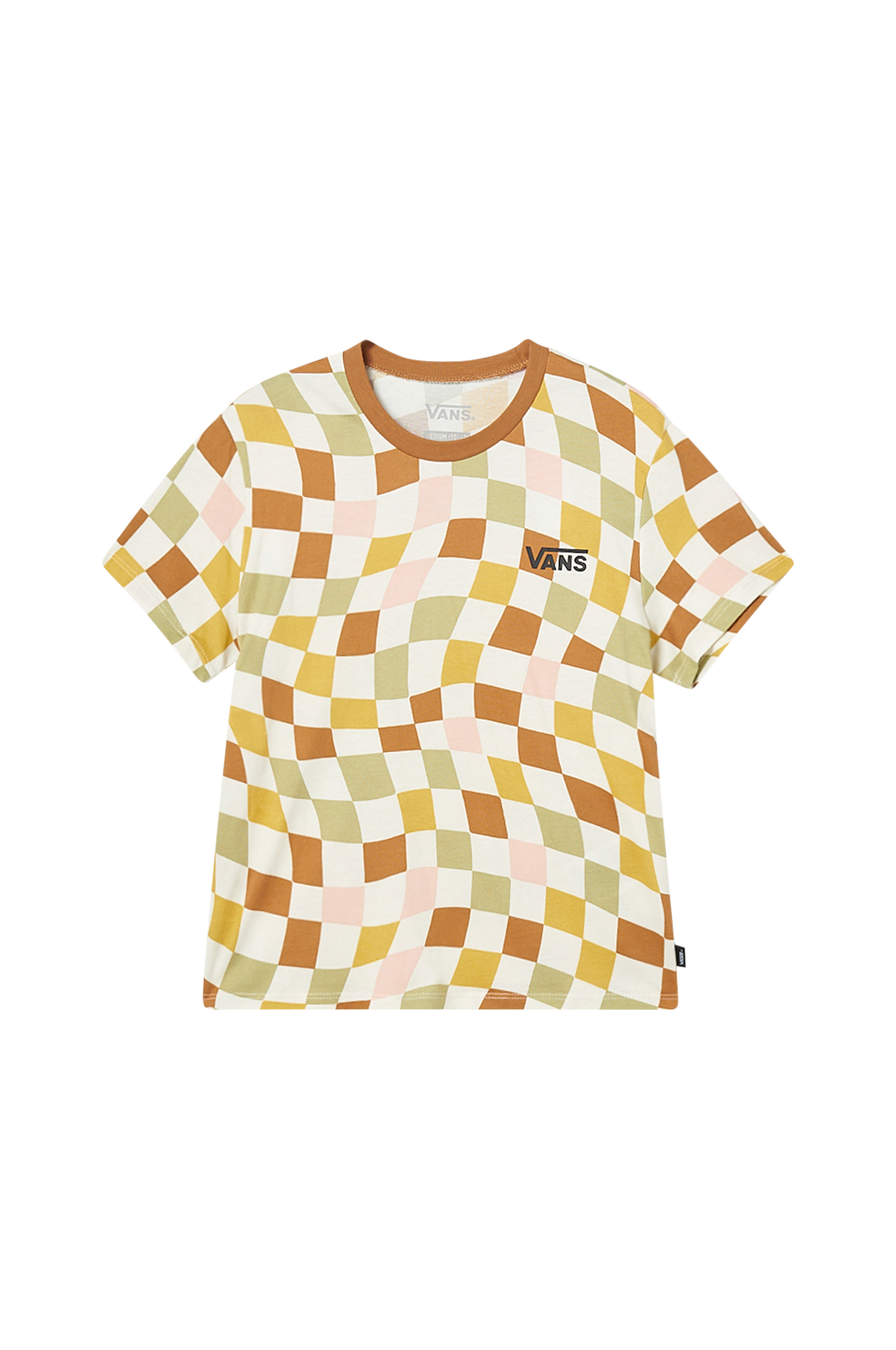 Vans - T-shirt Checker Print Crew - Brun - 152/164