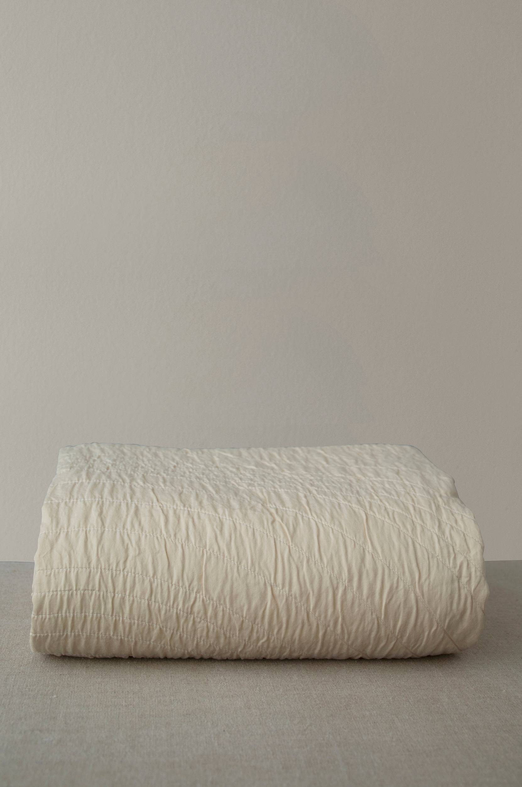 Mimou - Överkast Quiltat Fokus Återbruk - Vit - 160X260