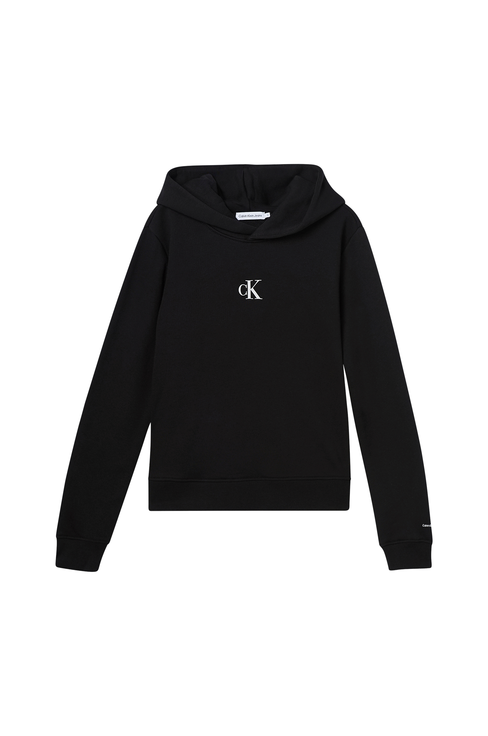 Calvin Klein - Huvtröja CK Logo Boxy Hoodie - Svart - 128