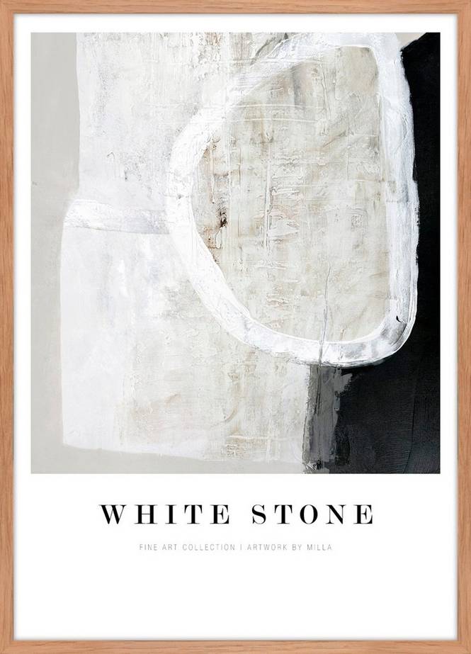 Malerifabrikken Tavla White stone Ek ram