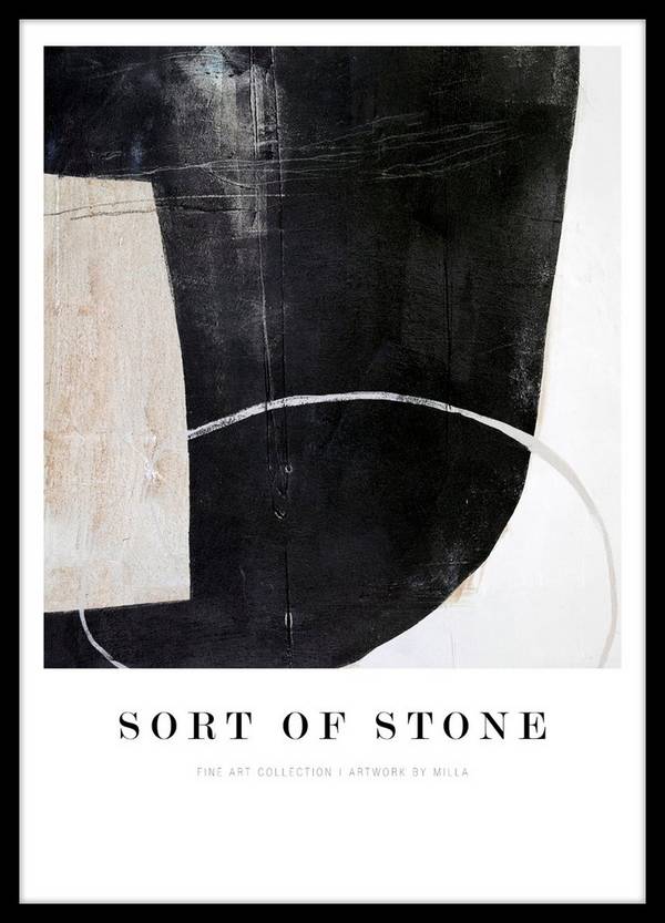 Bilde av BildeSort of stone, Svart rammeme - 1
