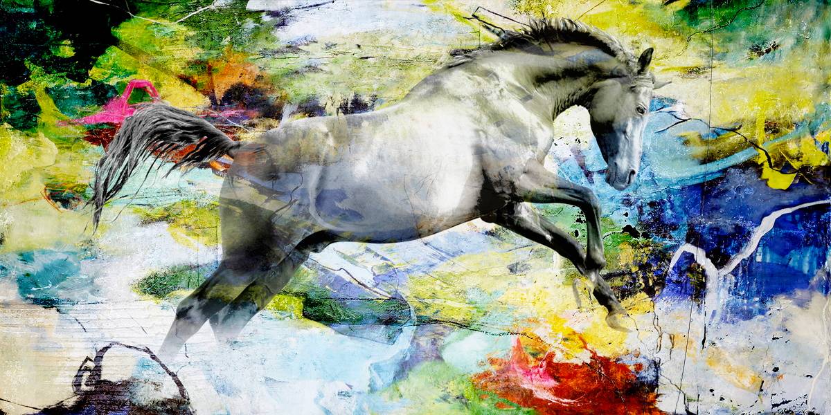 Malerifabrikken - Tavla Colour Horse - Multi - 140X70