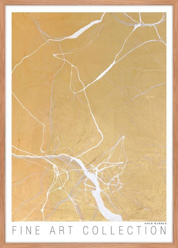 Bilde av Bilde Gold Marble, Eikerammeme - 1
