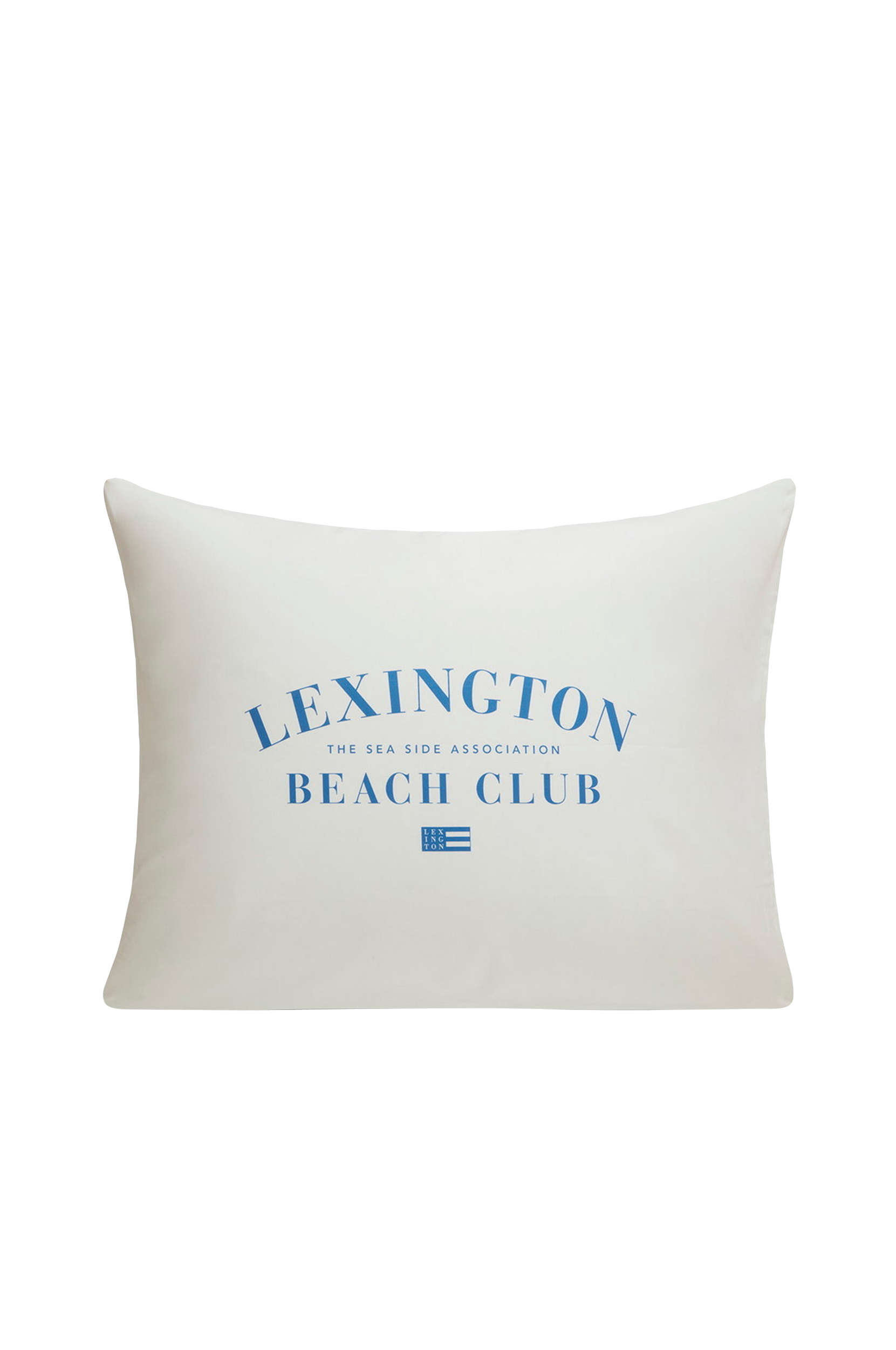 Lexington - Örngott Printed Organic Cotton Poplin Pillowcase - Vit - 50X60