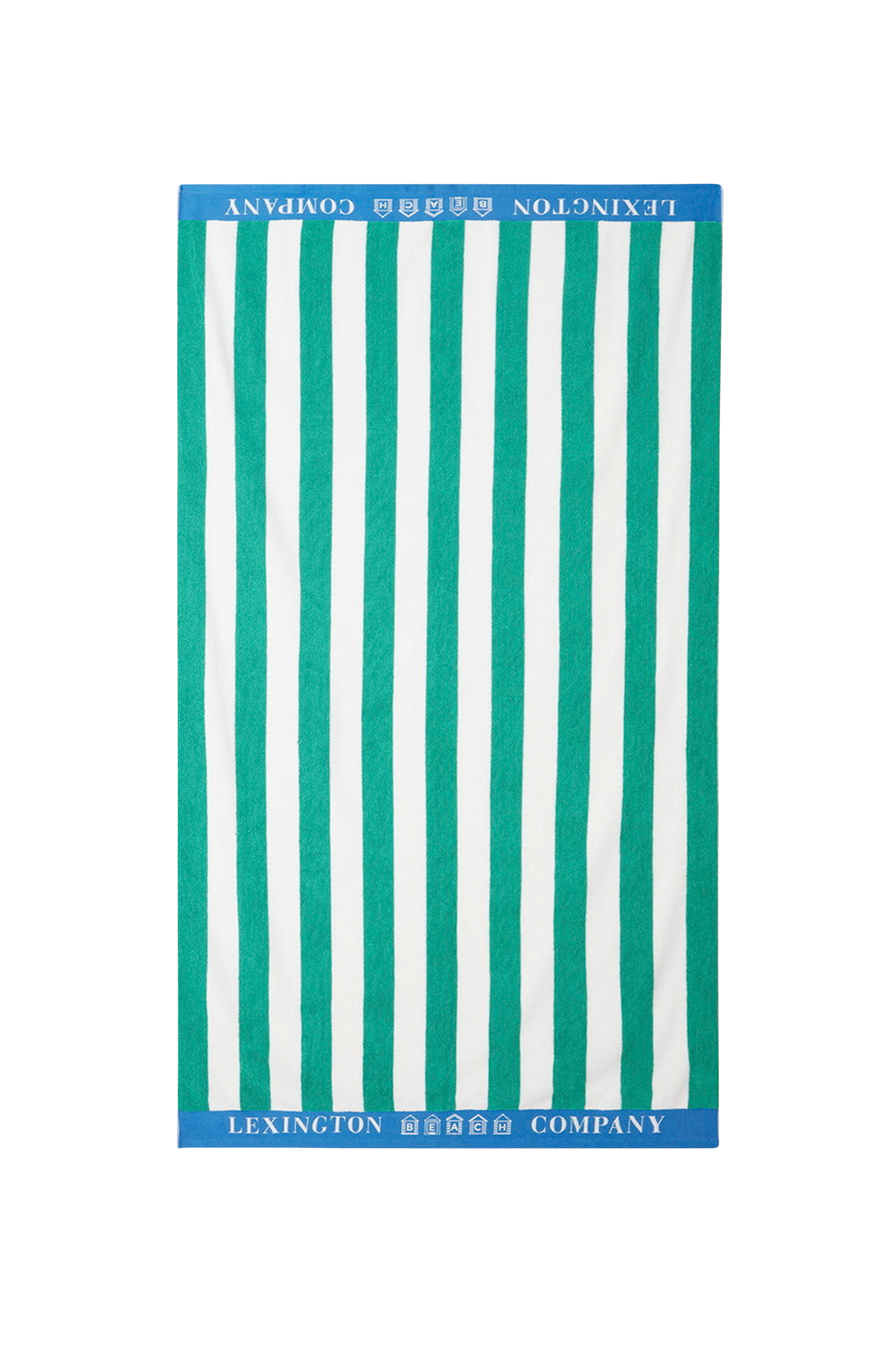 Lexington - Strandhandduk Striped Cotton Terry Beach Towel - Grön - 100X180