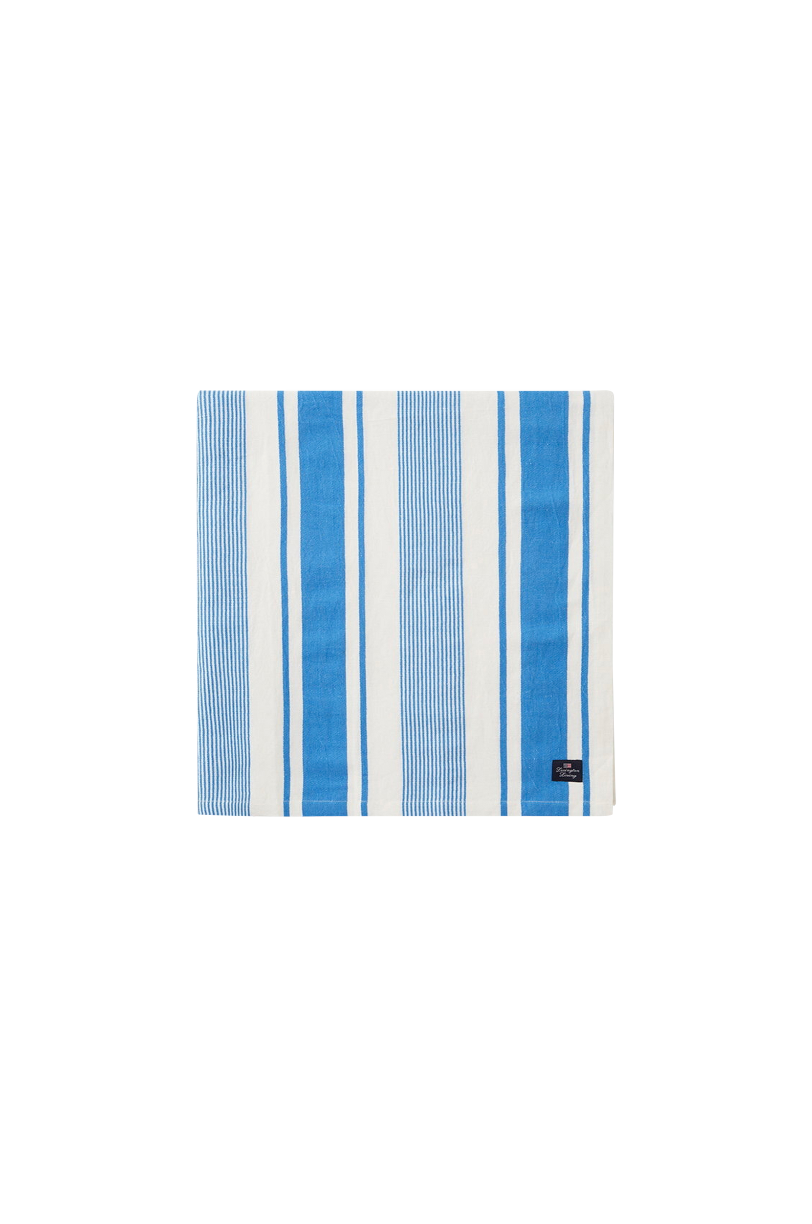 Lexington - Bordsduk Striped Linen Cotton Tablecloth - Blå - 150X250