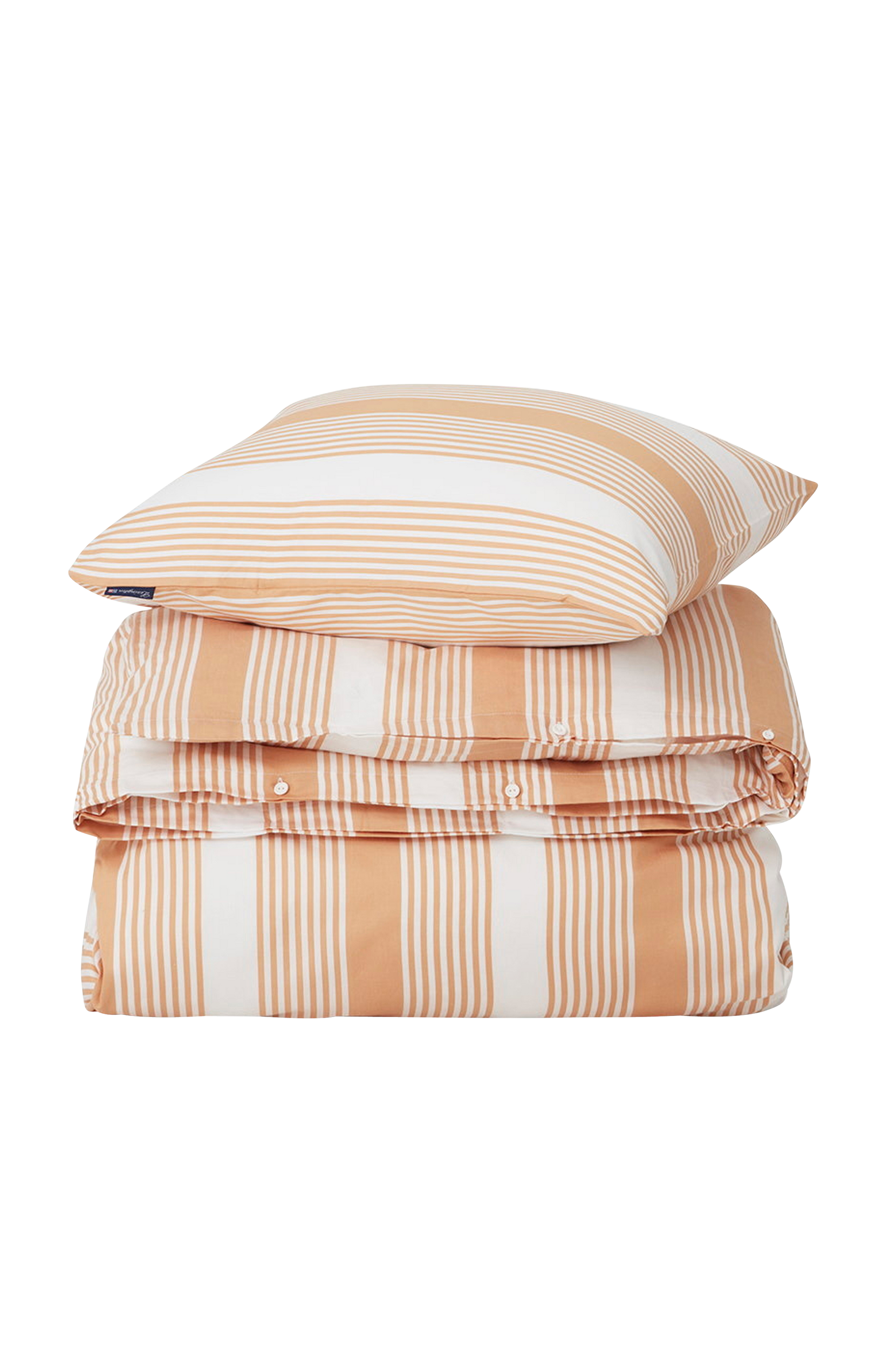 Lexington - Påslakanset Striped Cotton Sateen Bed Set - Beige - 150X210
