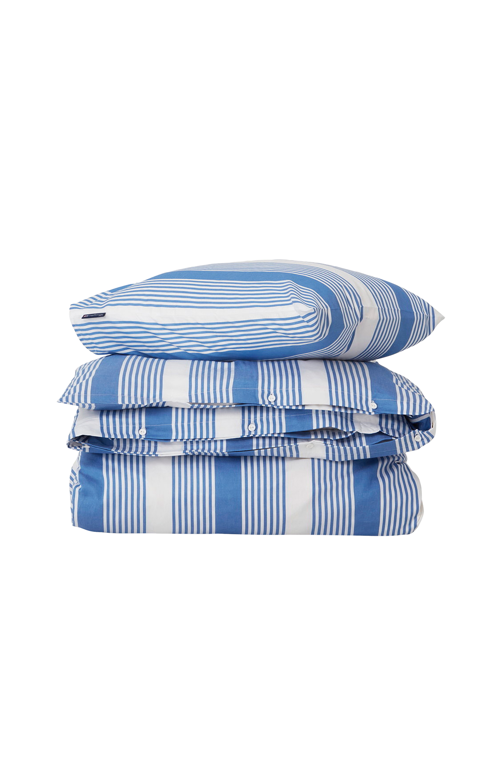 Lexington - Påslakanset Striped Cotton Sateen Bed Set - Blå - 150X210