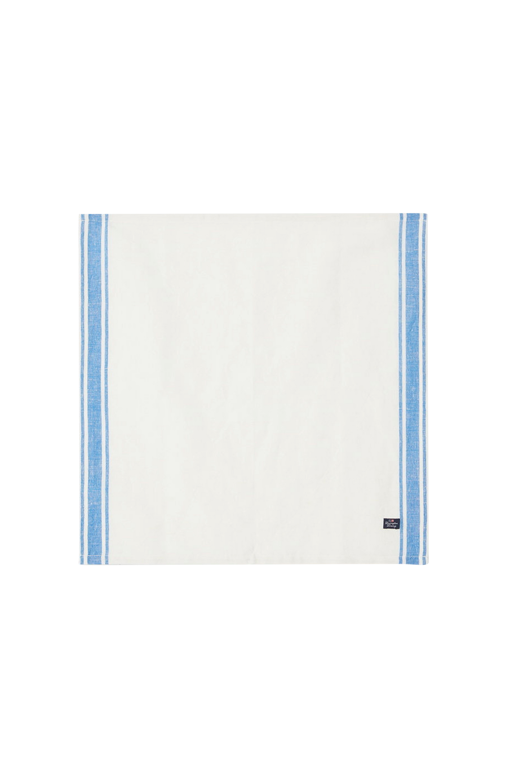 Lexington - Servett Linen Cotton Napkin with Side Stripes - Vit - 50X50