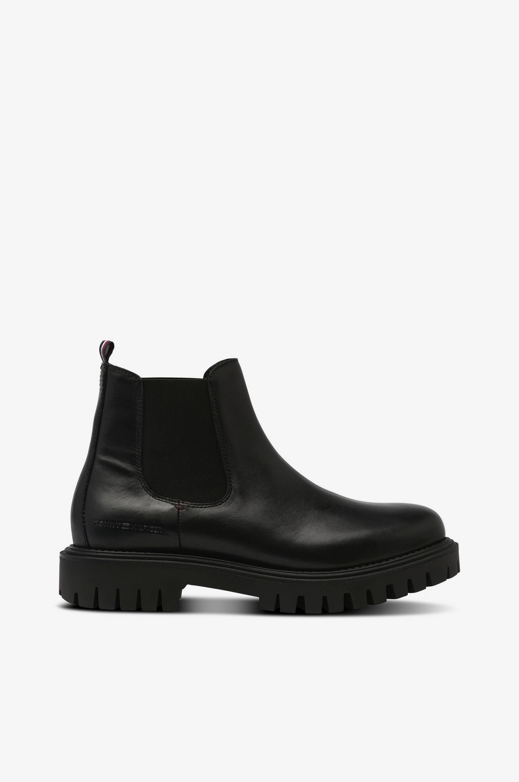 Tommy Hilfiger - Boots Premium Casual Chunky Lth Chelsea - Svart - 44
