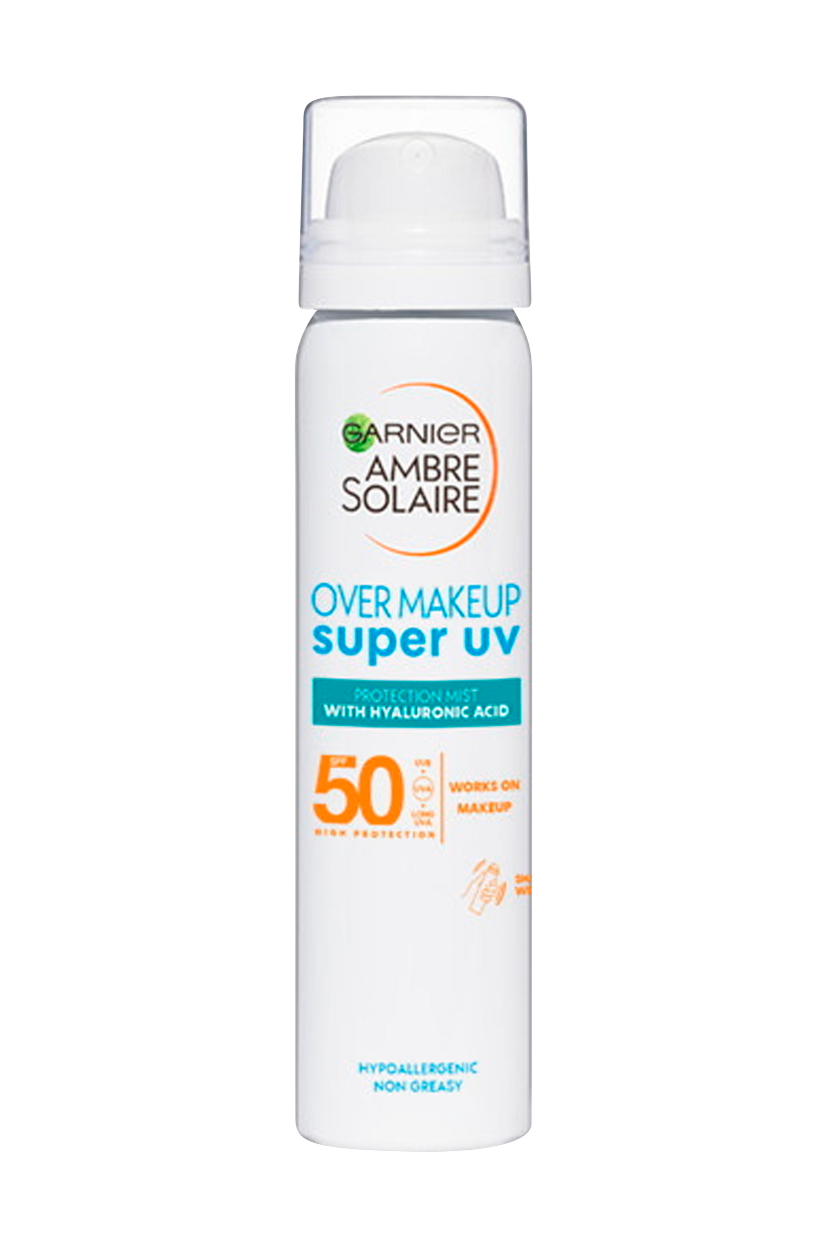 Garnier - Ambre Solaire Super UV Over Makeup Protection Mist with Hyaluronic Acid SPF50+ 50 ml