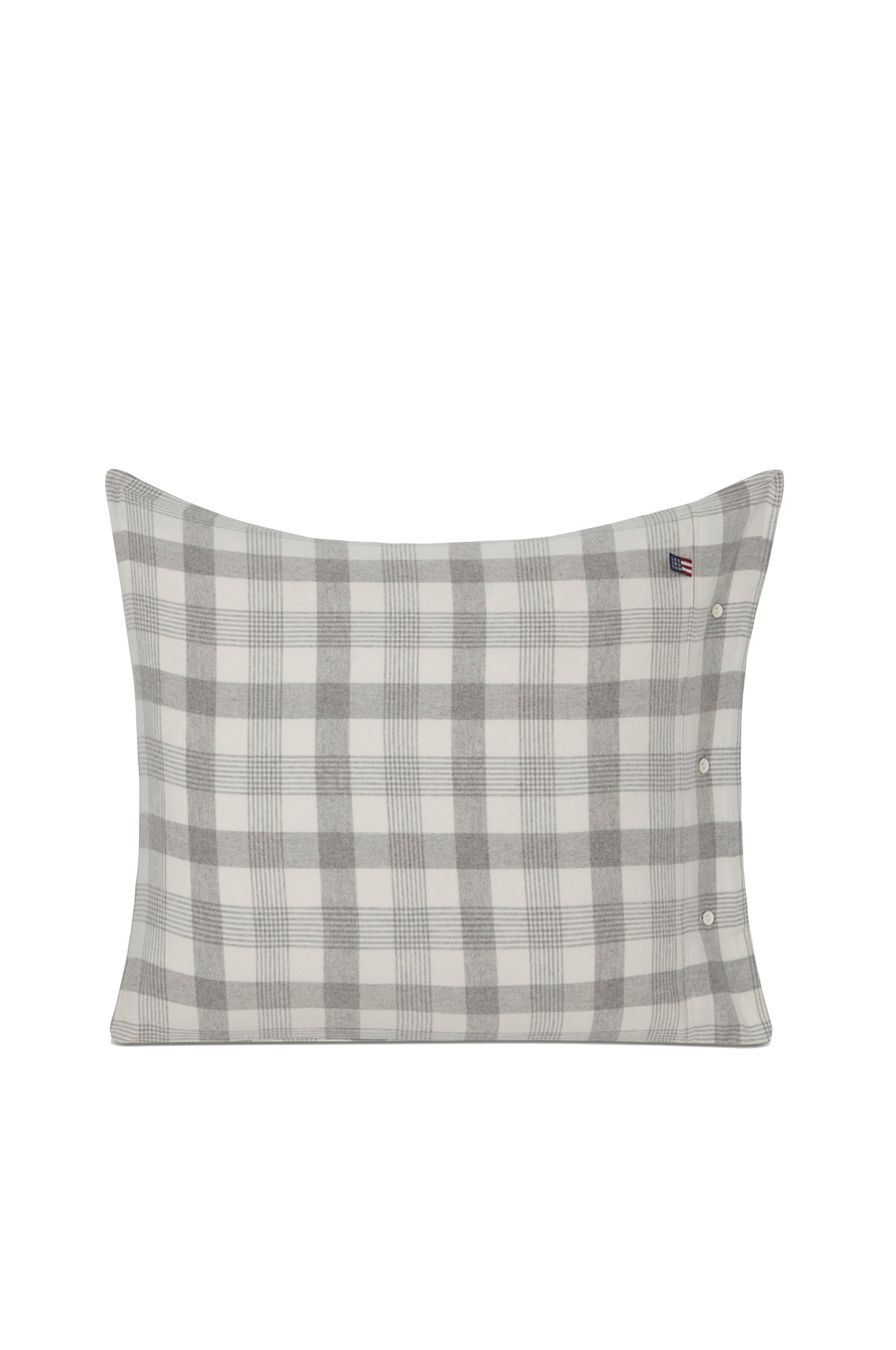 Lexington - Örngott Checked Cotton Flannel Pillowcase - Grå - 50X60