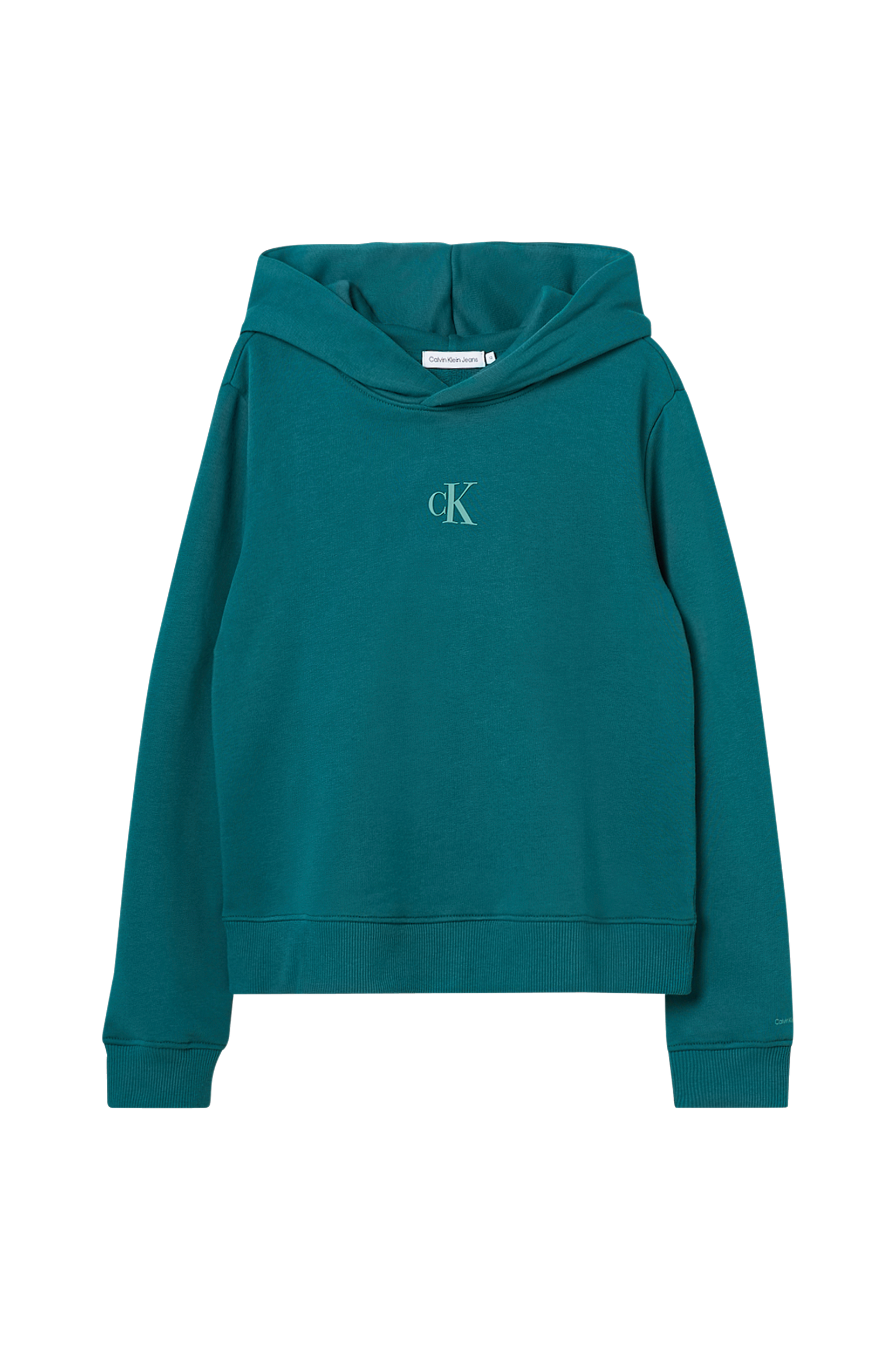Calvin Klein - Huvtröja CK Logo Boxy Hoodie - Blå - 164