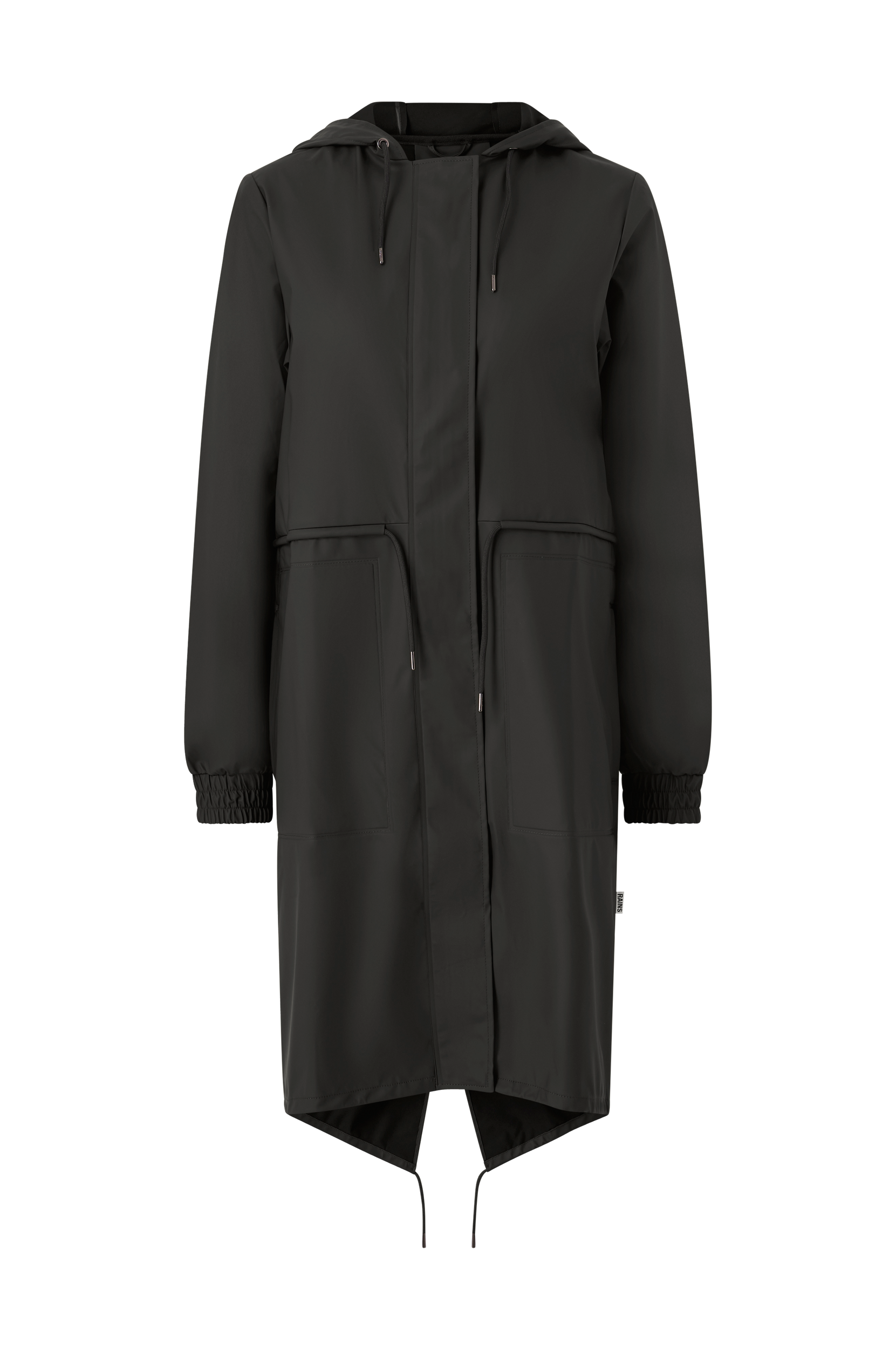 Rains - Regnparkas String W Parka - Svart - XS