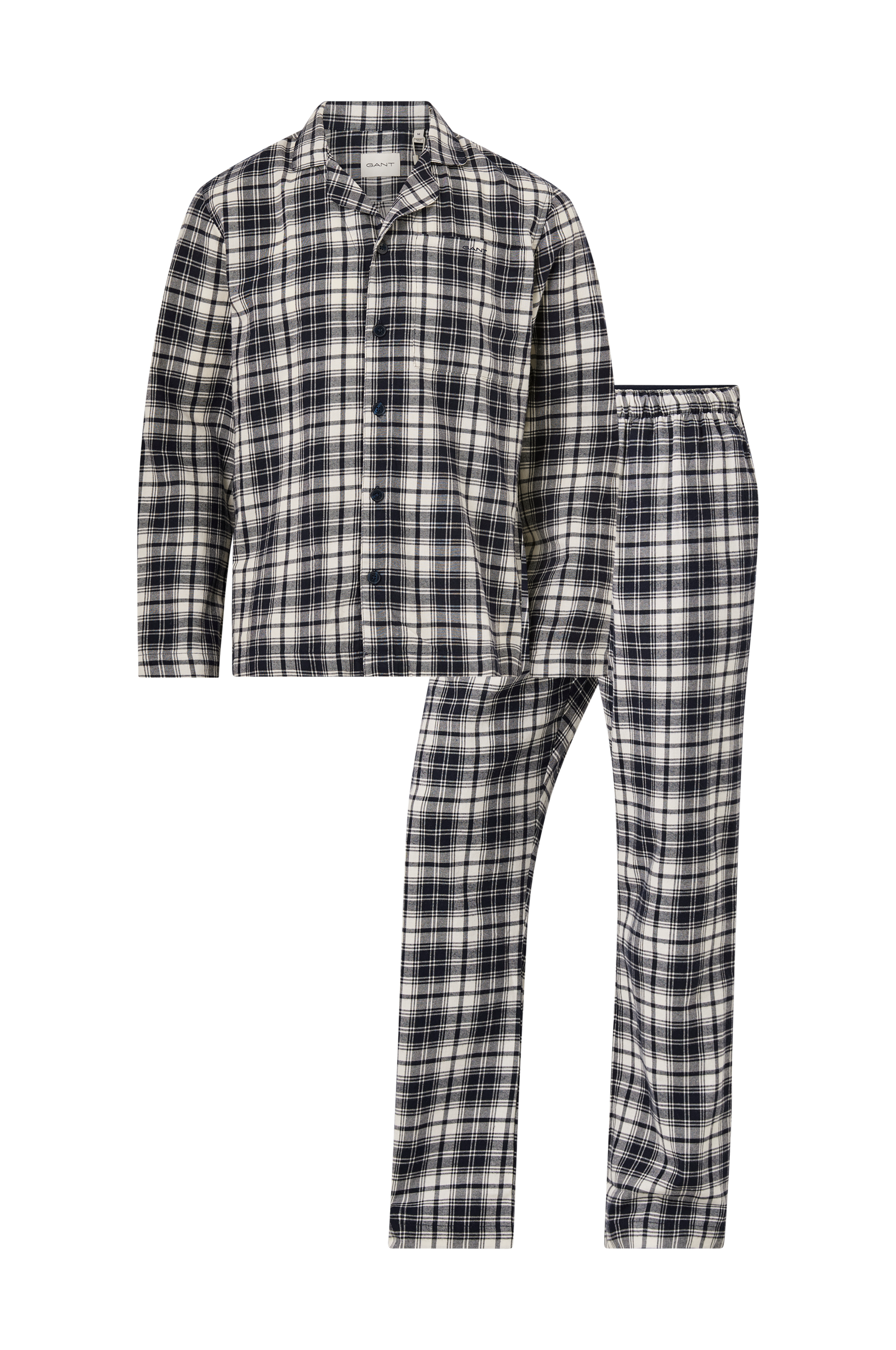 Gant - Pyjamas Flannel PJ Set Pants And Shirt GB - Blå - M