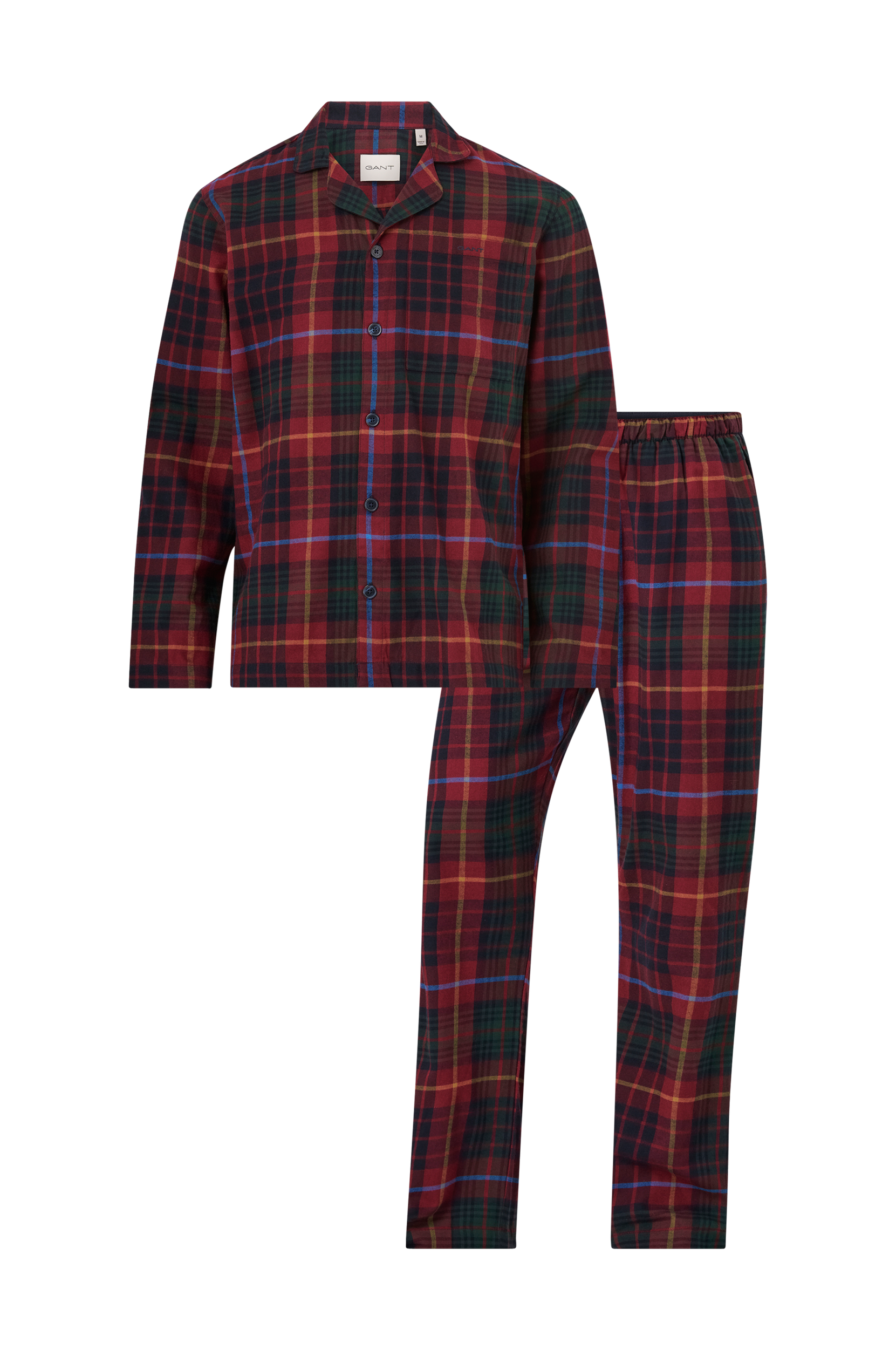 Gant - Pyjamas Flannel PJ Set Pants And Shirt GB - Röd - M