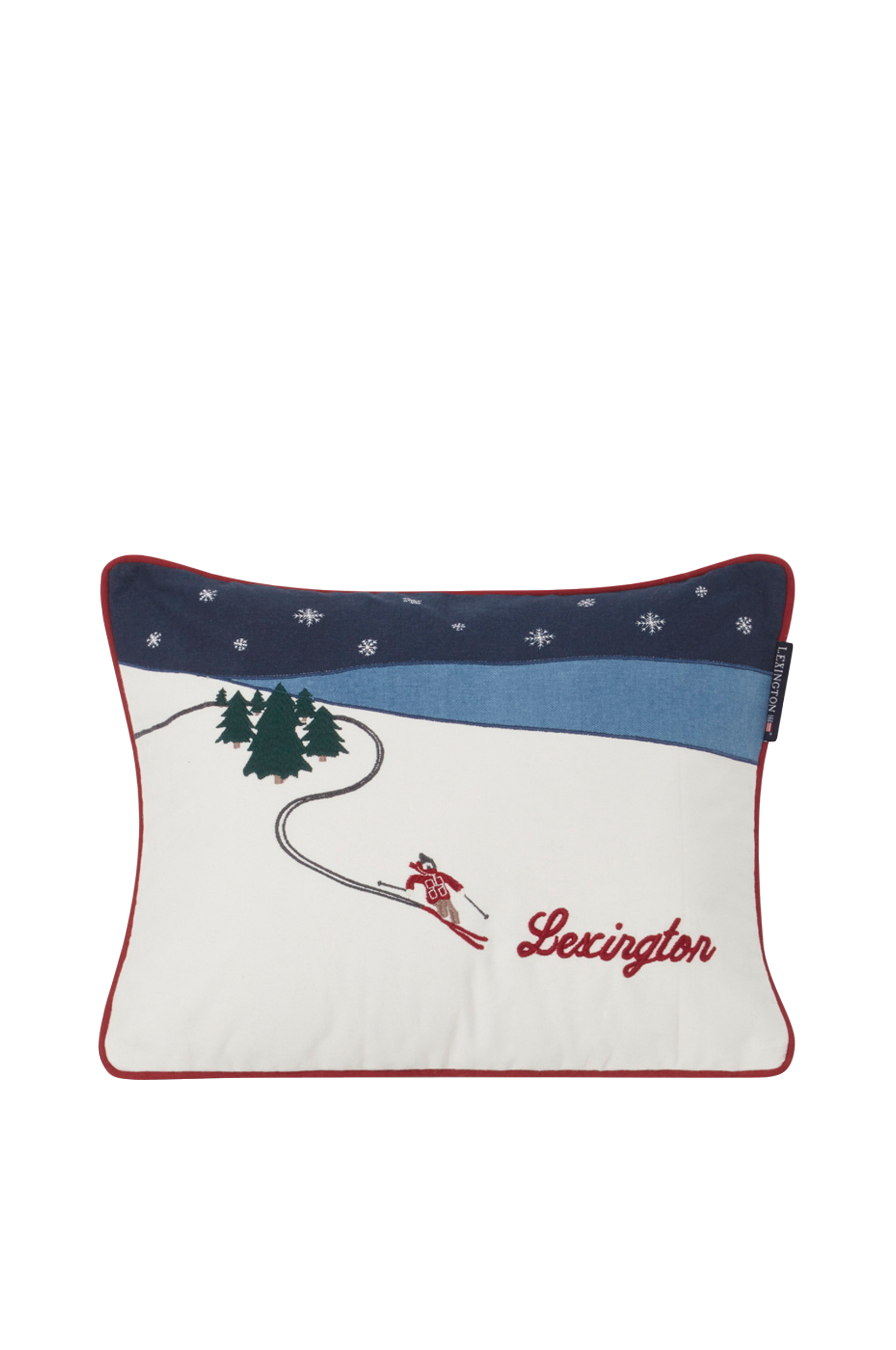 Lexington - Prydnadskudde Skier Organic Cotton Twill 40x30 Pillow - Vit - 30X40