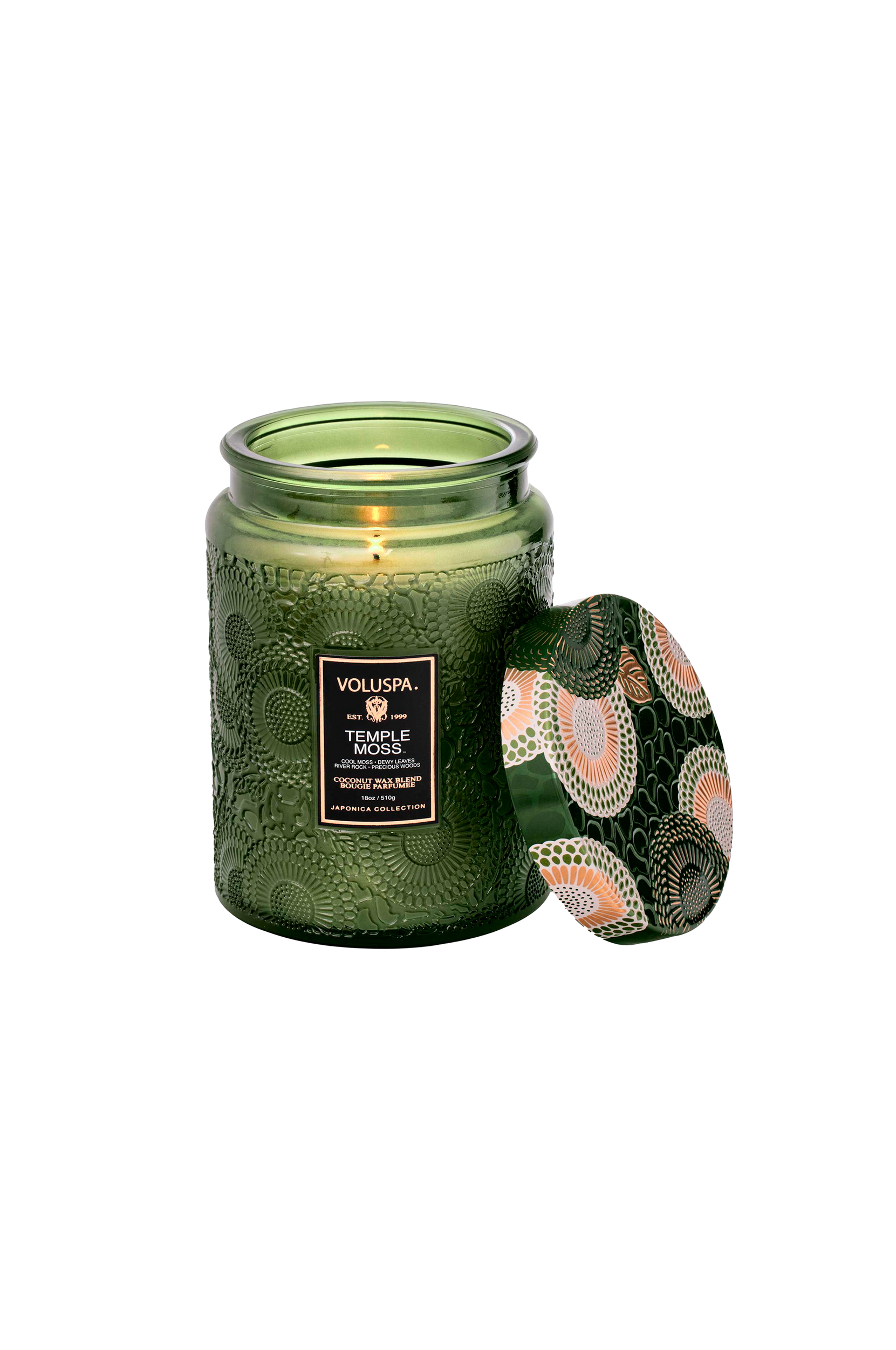 Voluspa - Temple Moss Large Jar Candle 100 tim 455 gram