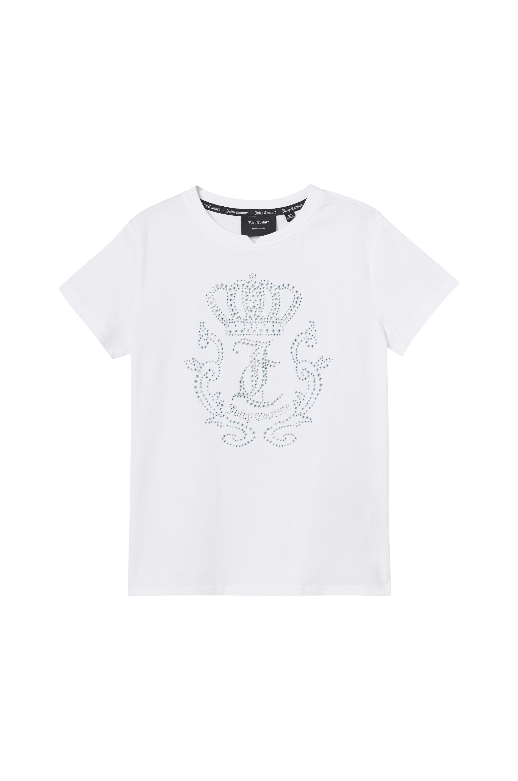 Juicy Couture - T-shirt Diamante Crown Tee - Vit - 128/134