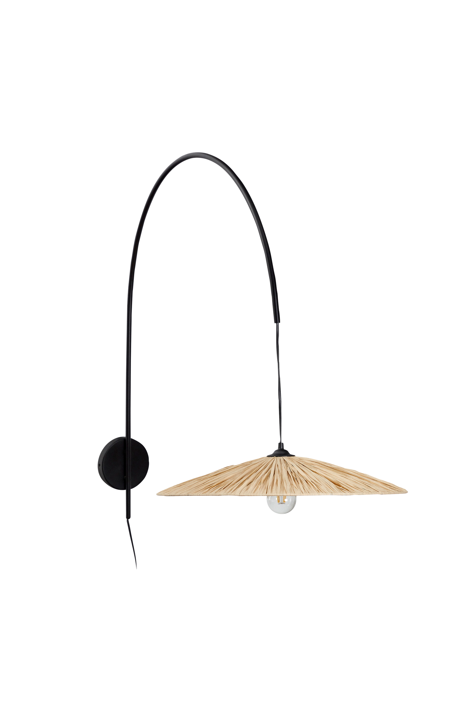 Kave Home - Vägglampa Rosella - Brun