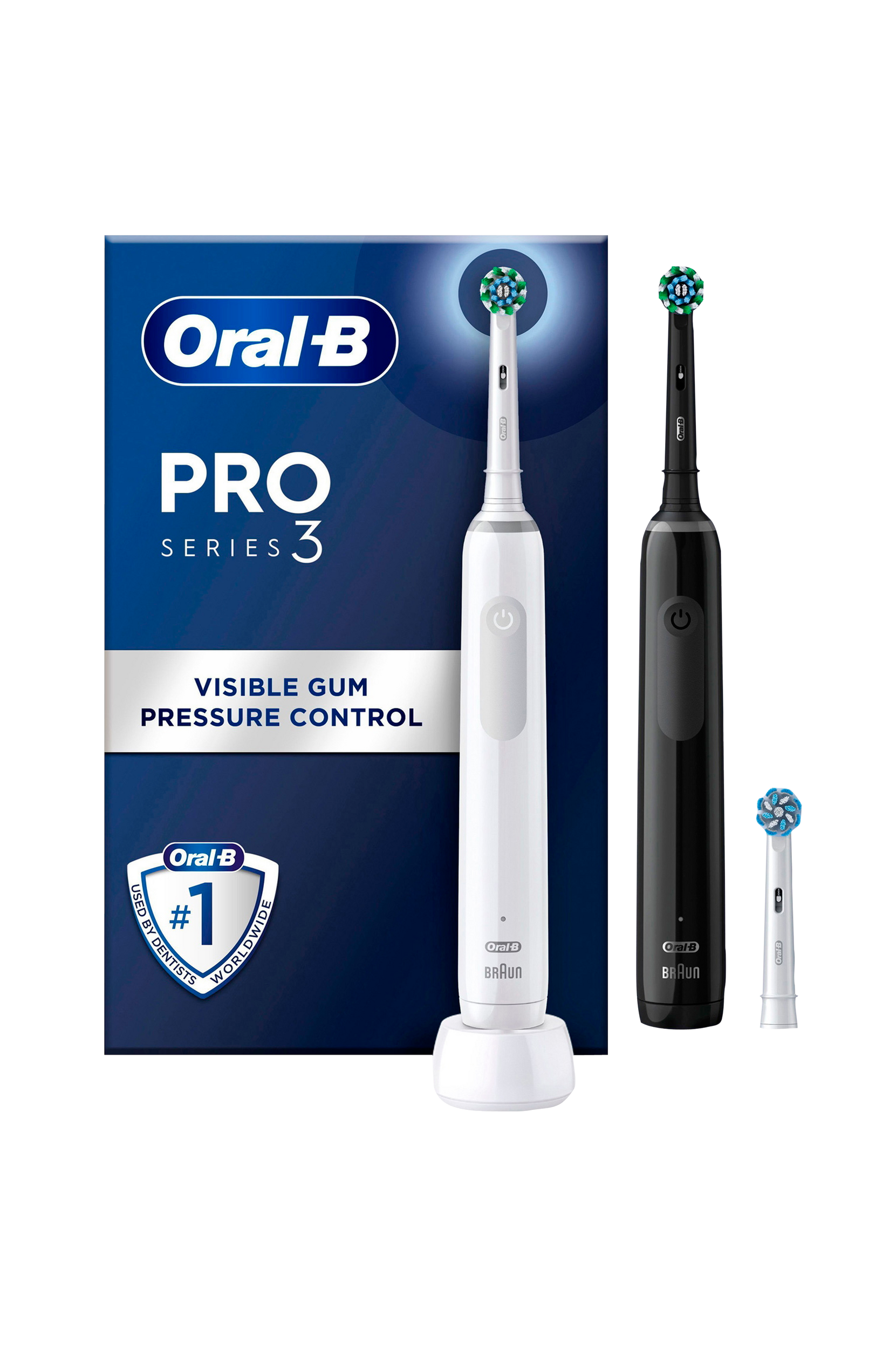 Oral B - Elektrisk tannbørste Pro3 Duo Black/White