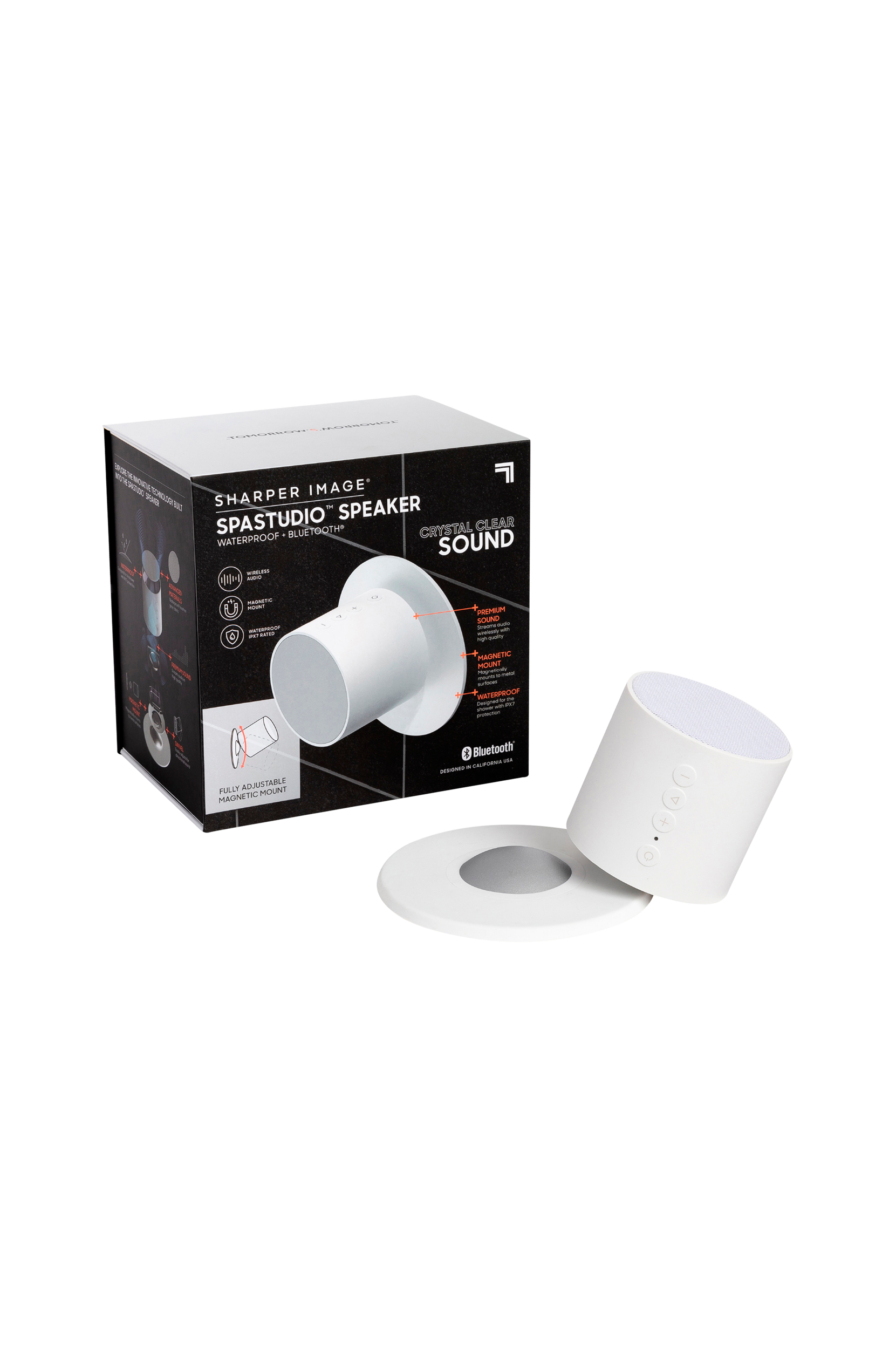 Sharper Image - Høyttaler Bathroom Shower Bluetooth Speaker with Magnetic Mount