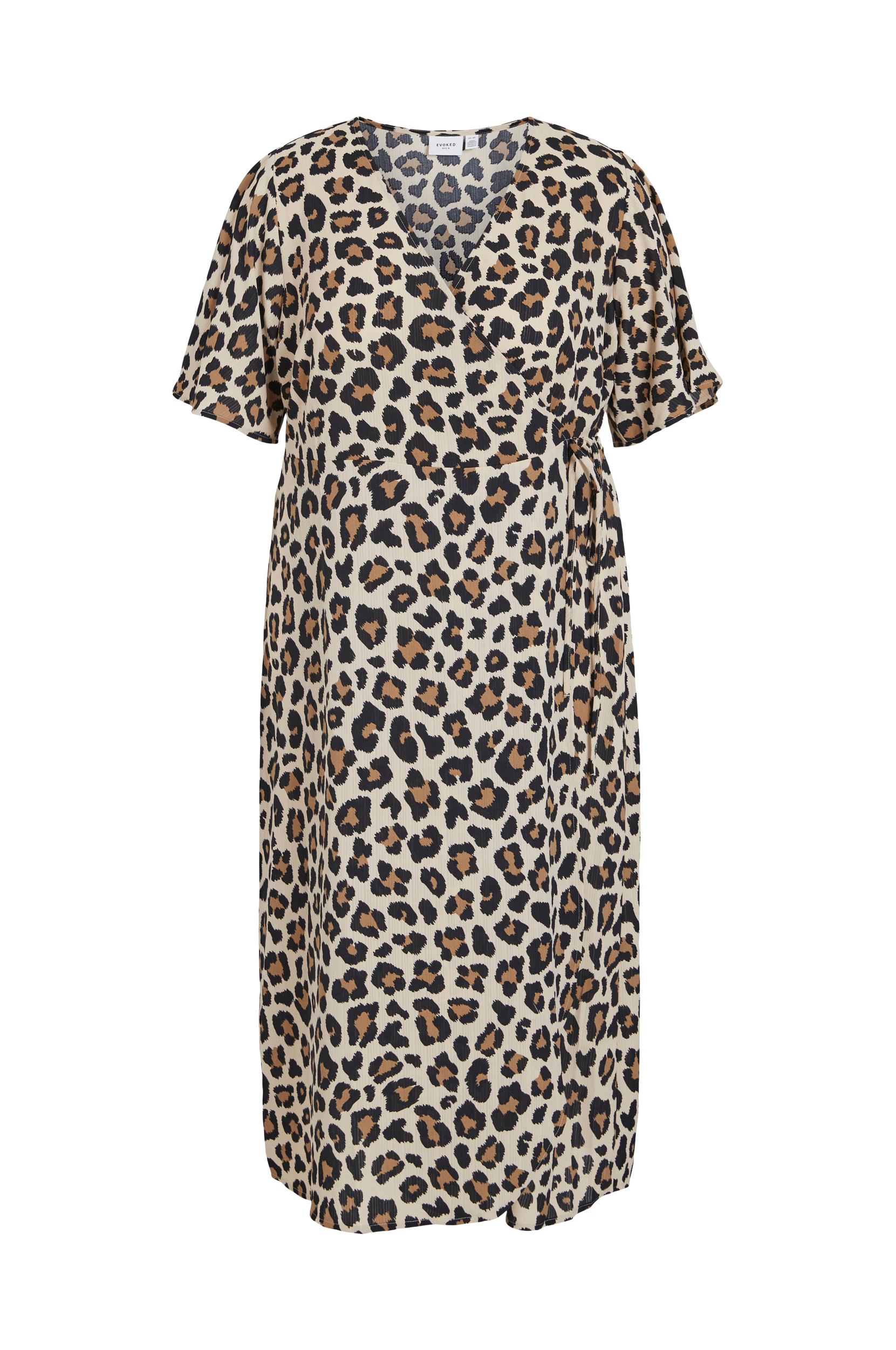 Evoked Vila - Omlottklänning viHenna S/S V-neck Wrap Dress - Svart - 44