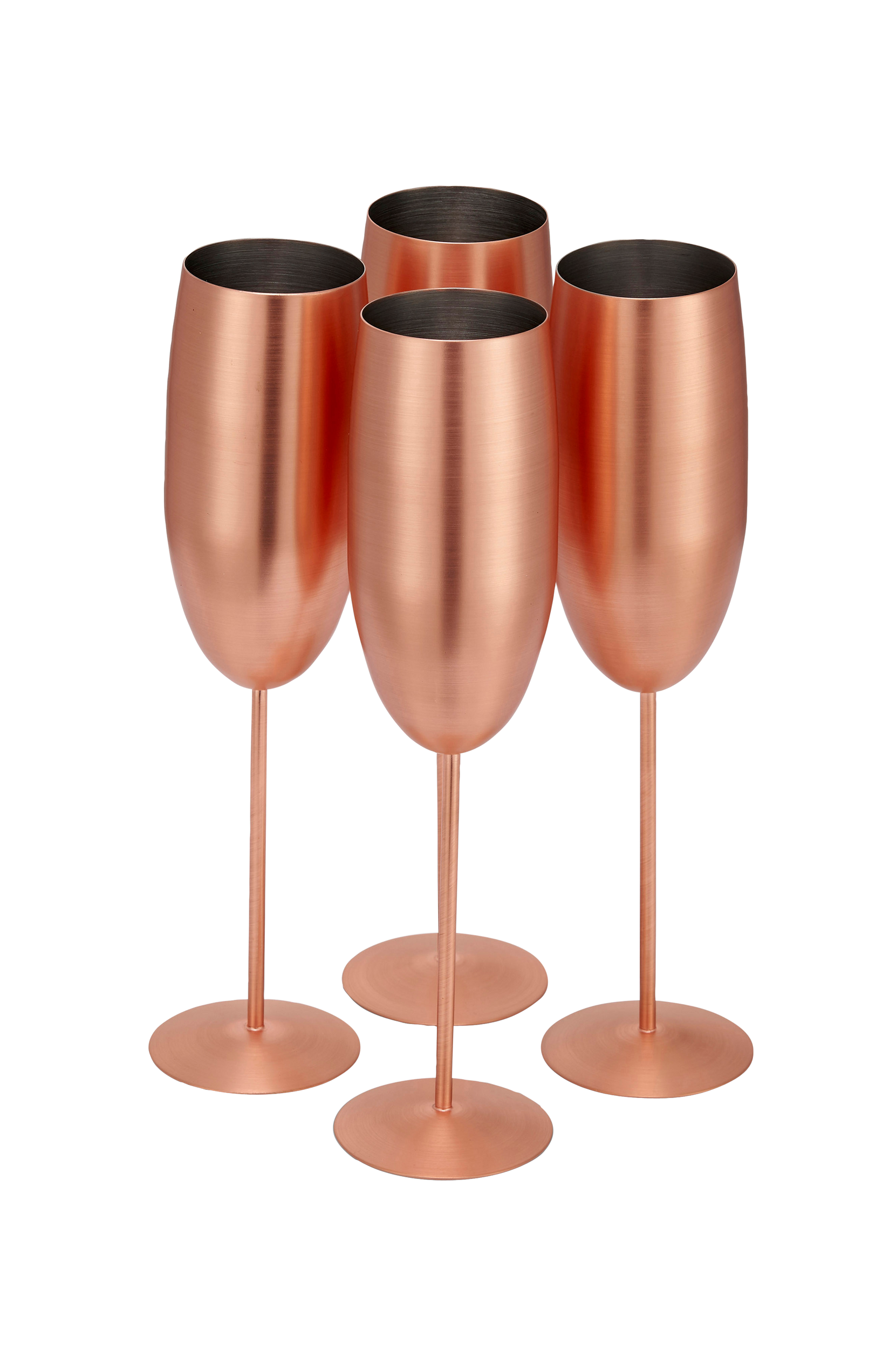 Oak & Steel - Champagneglas matt 4-pack - Rosa