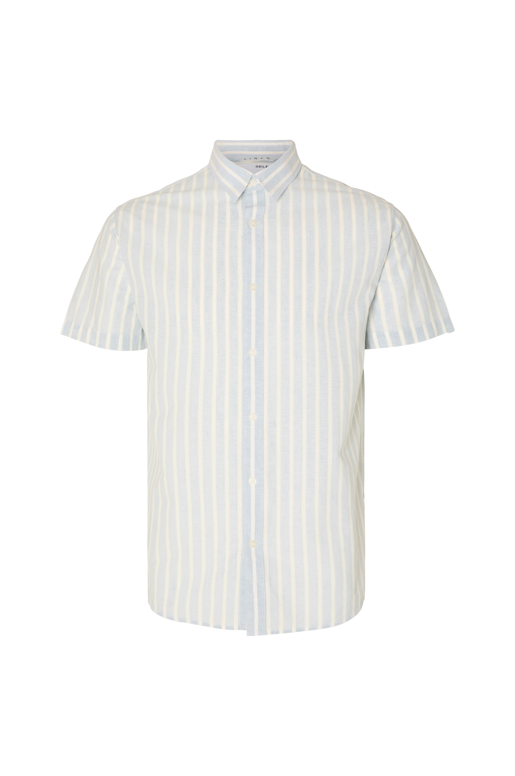 Selected HOMME - Skjorte slhRegnew-linen Shirt SS Classic - Blå - 2XL