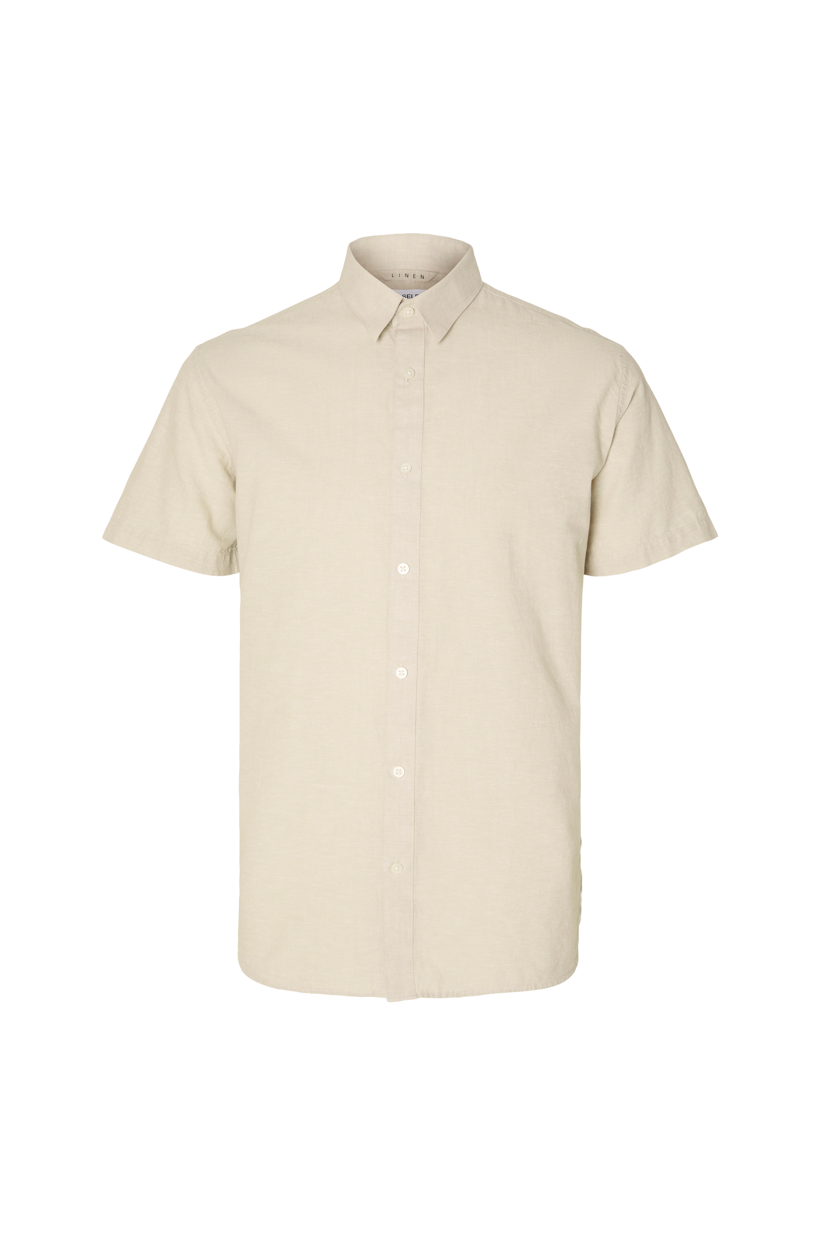 Selected HOMME - Skjorte slhRegnew-linen Shirt SS Classic - Beige - 2XL