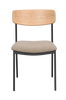 Rowico Home Maymont stol, 2-pack Ek/mörk beige/svart 49