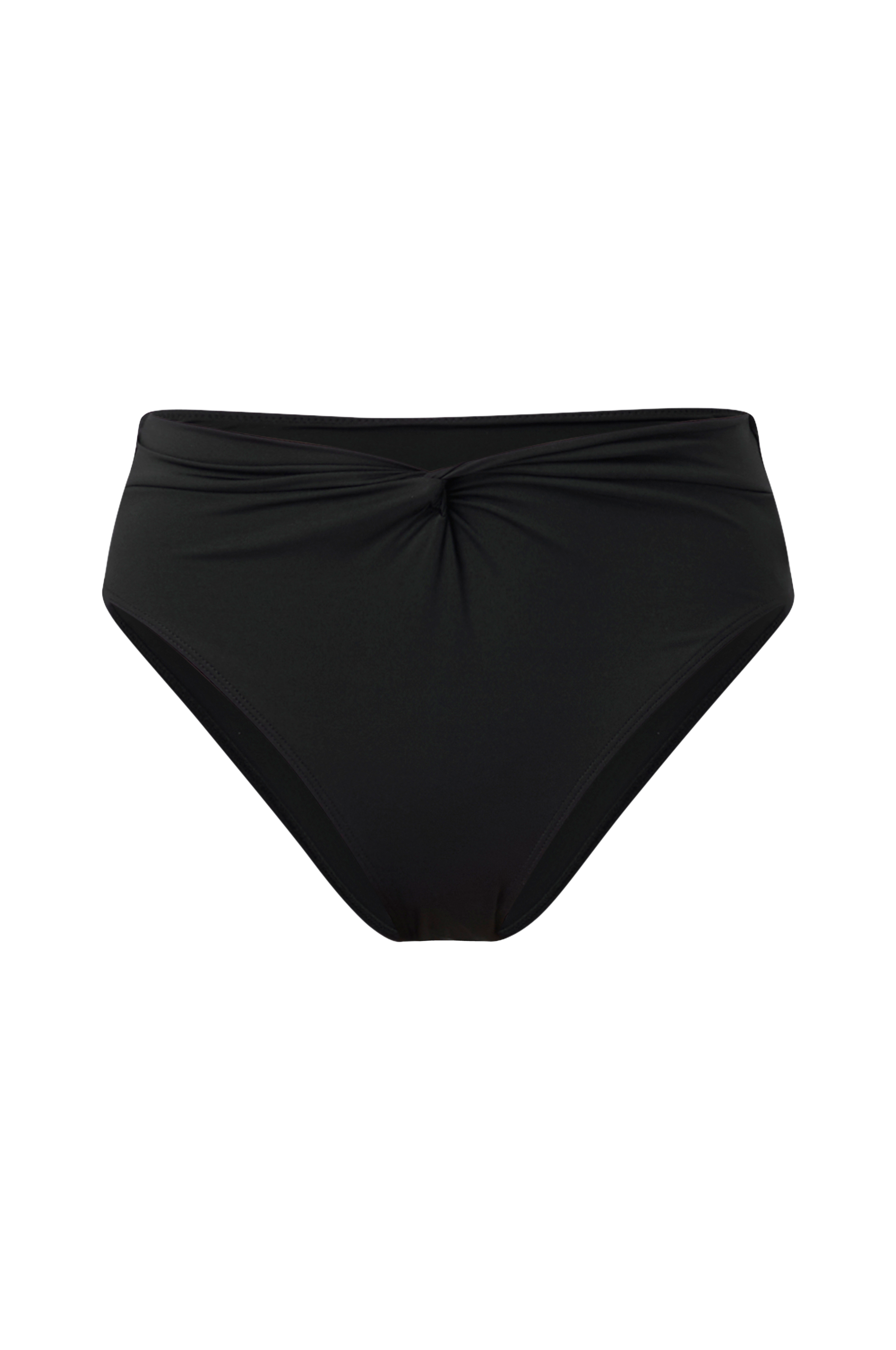 Ellos Alora Bikinitruse med høy benutskjæring Svart Bikini