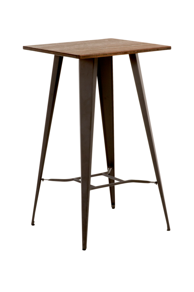 Ellos MALIBU bord 60 x 60 metall/treGrafittgrå