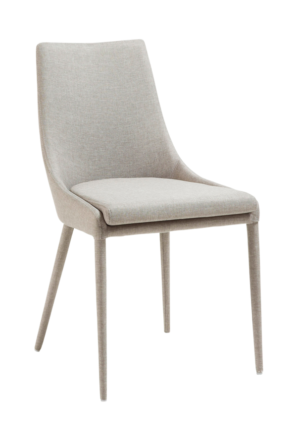 Bilde av DANT stol, lys grå tekstil, 2-pk - 1
