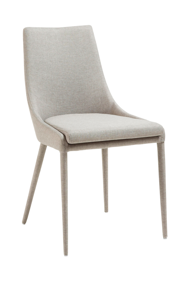 DANT stol ljusgrå textil 2-pack Ljusgrå