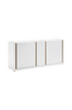 QU sivupöytä 174x79, valkoiseksi maalattu mattapinta