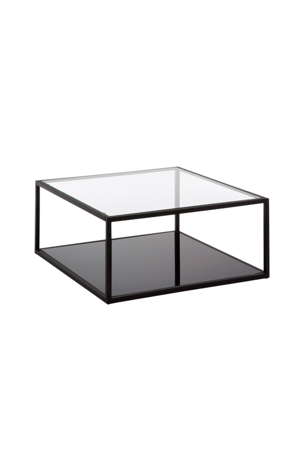 Bilde av Sofabord GREENHILL 80x80 metall/glass/svart/transparent - Transparent
